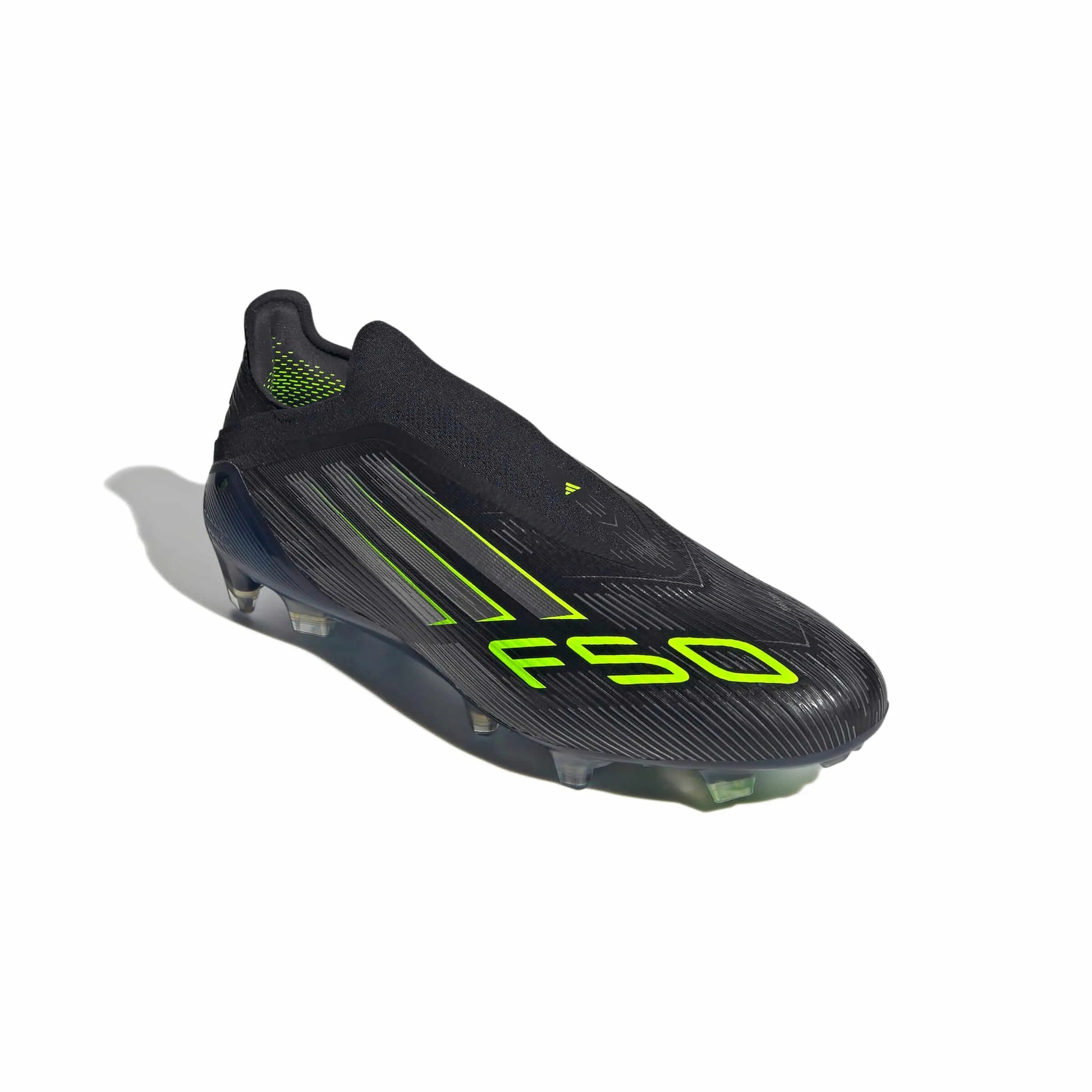 adidas F50 Elite Laceless Firm Ground Soccer Cleats - Electric Stealth Pack (FA25) (Lateral - Front)