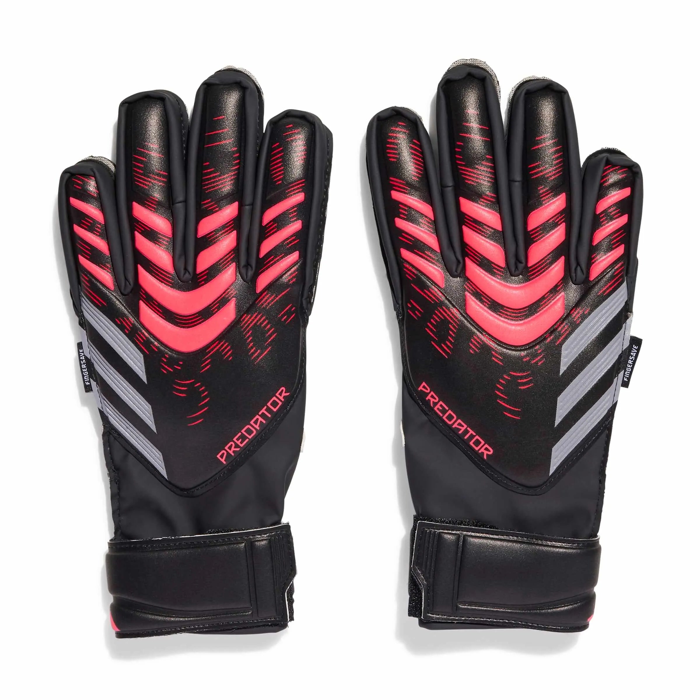 adidas Youth Predator GL Match FS Goalkeeper Gloves Black / Black / Lucid Red (Pair)