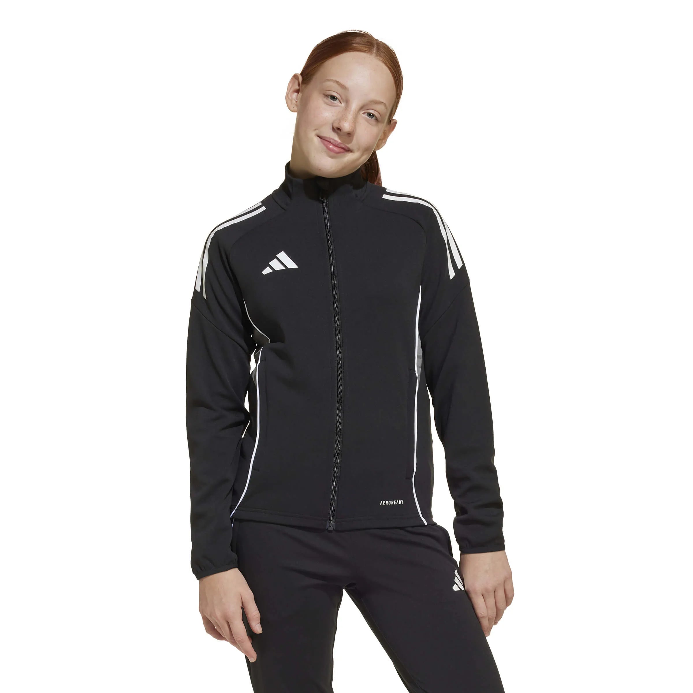 adidas Youth Tiro 25 Competition Training Jacket Black (Model - Front)