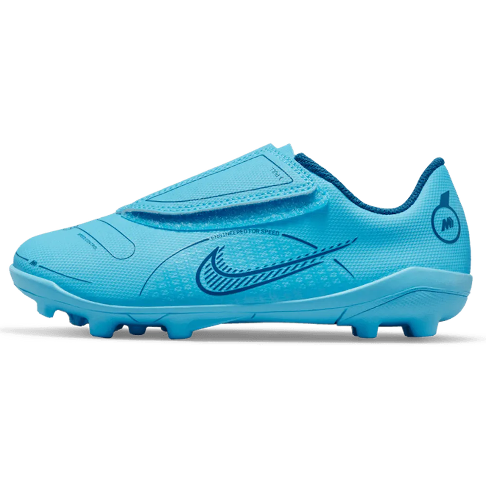 Nike Kids Mercurial Vapor 14 Club FG-MG - Chlorine Blue-Laser Orange (Side 1)