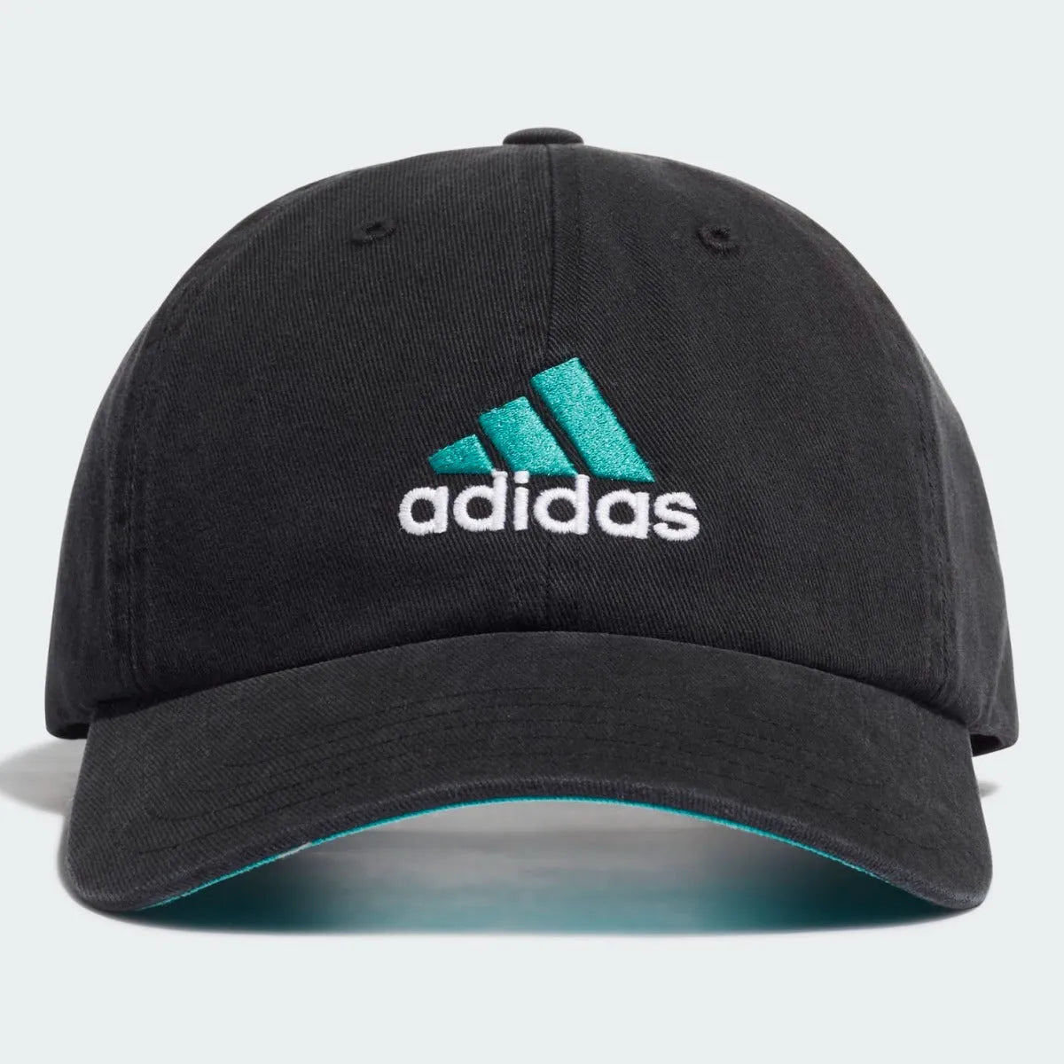 Adidas 2021-22 Real Madrid Dad Cap - Black-Blast Emerald (Front)