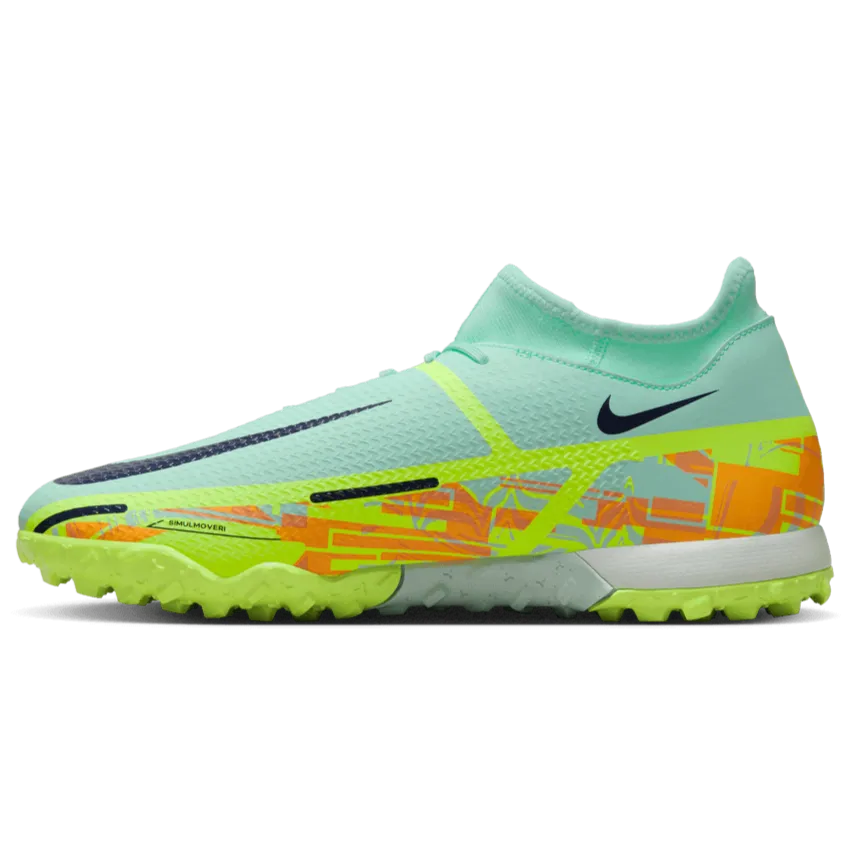 Nike Phantom GT2 Academy DF Turf - Mint-Blackened Blue (Side 1)