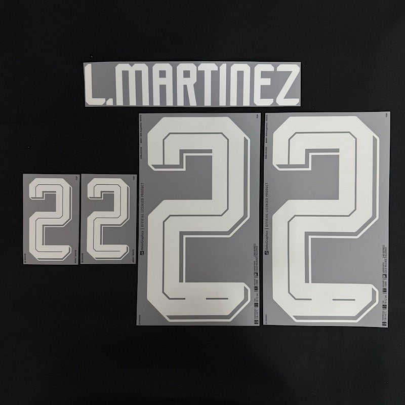 Argentina 2026- Away L.MARTINEZ #22 Official Name Set – ProSoccer