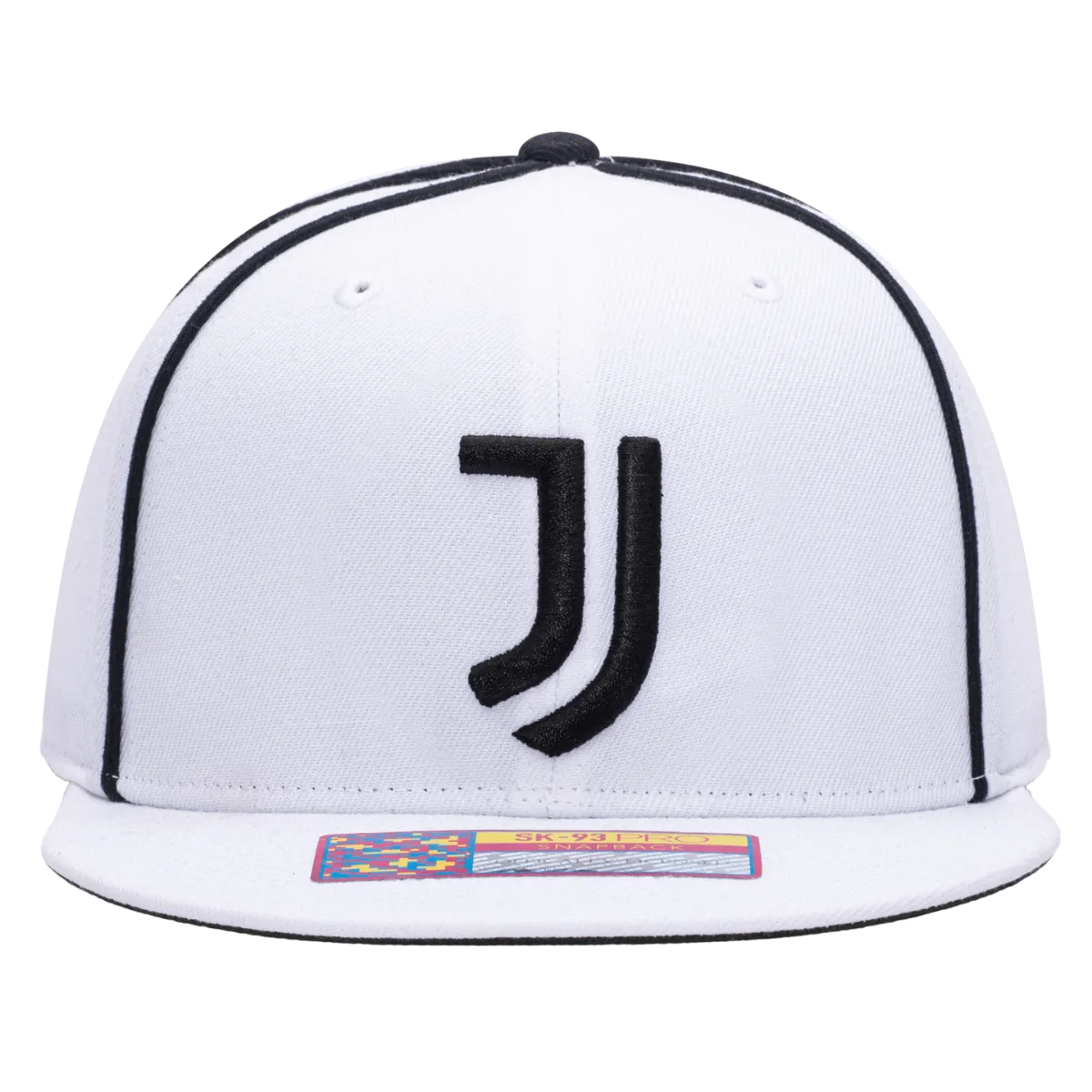 FI Collection Juventus Cali Day Snapback Hat - White-Black (Front)
