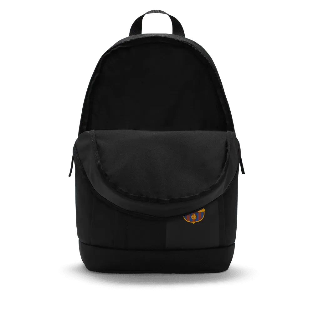 Nike FC Barcelona Elemental Backpack - Black (Front - Open)