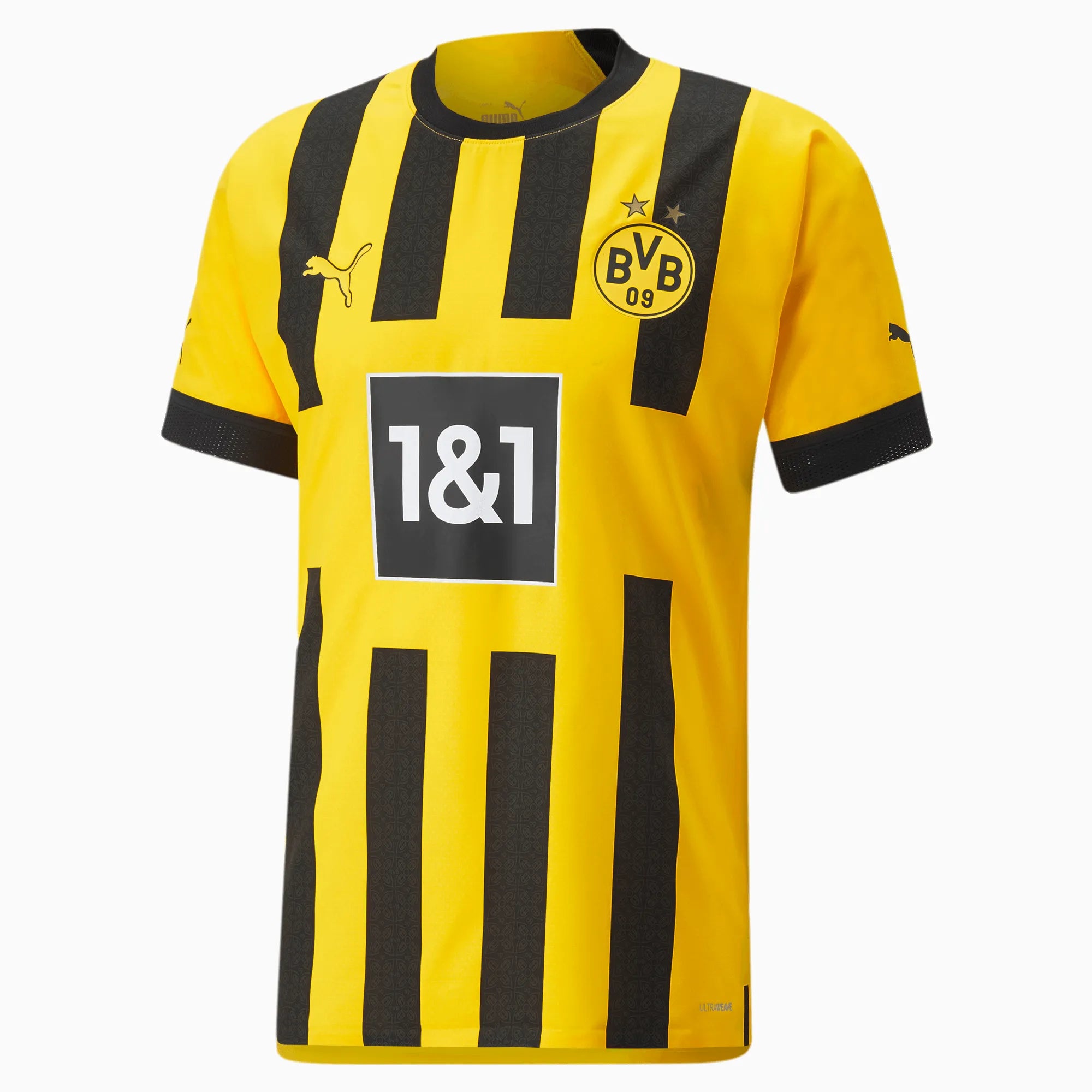 Puma 2022-23 Borussia Dortmund Authentic Home Jersey - Cyber Yellow-Black (Front)