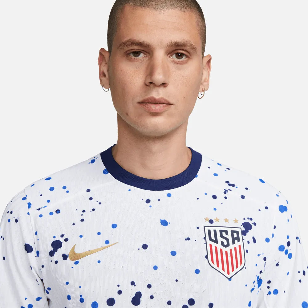 Nike 2023-24 USA Men's 4-Star Authentic Home Jersey (Detail 1)
