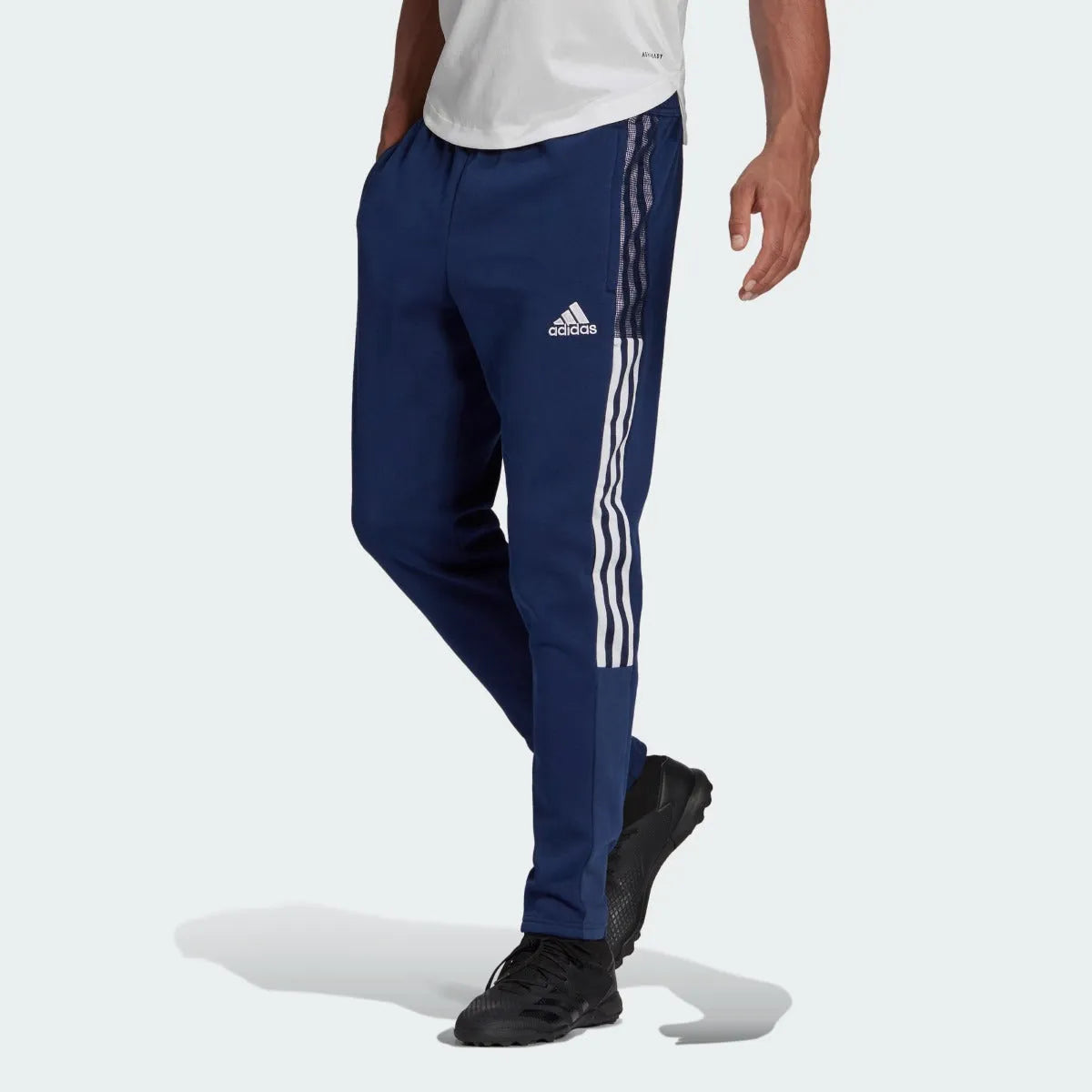 Adidas Tiro 21 Sweat Pants - Navy-White (Model - Front)