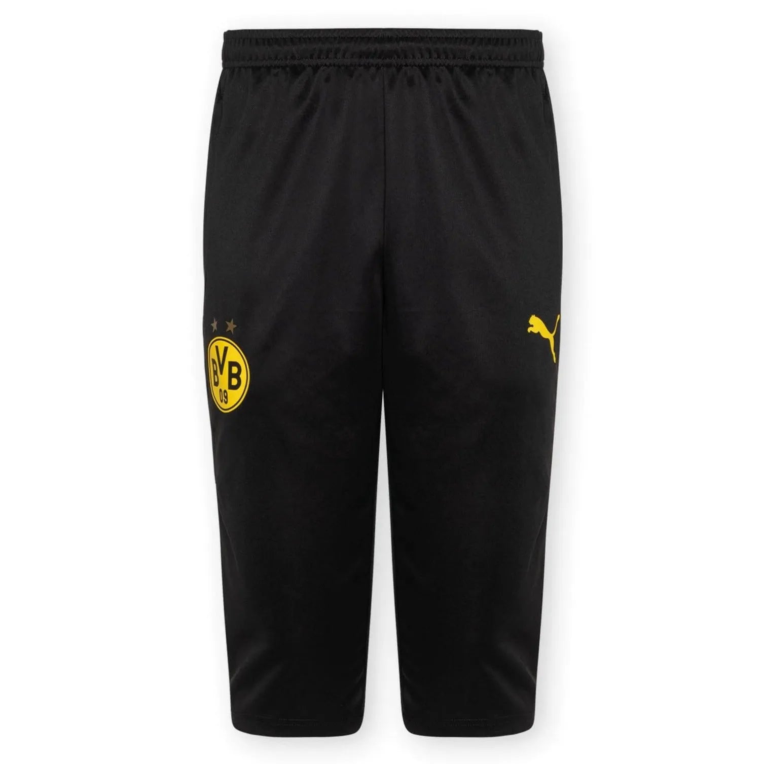 Puma 2022-23 Borussia Dortmund 3/4 Training Pants Black-Yellow (Front)