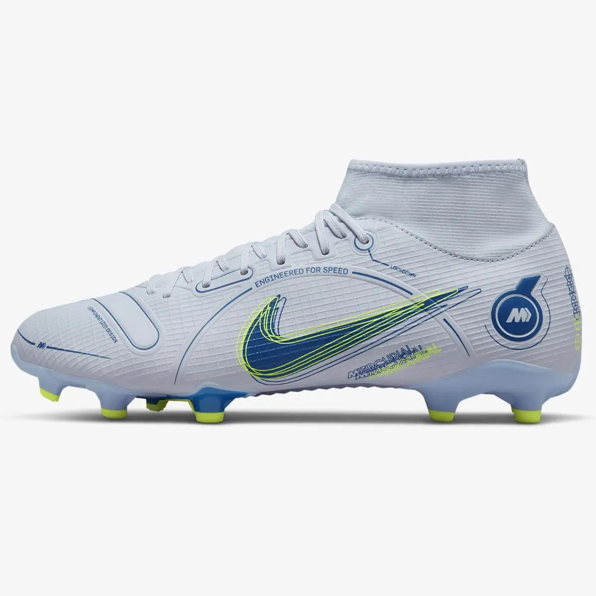 Nike Mercurial Superfly 8 Academy FG-MG - Grey-Blue (Side 1)