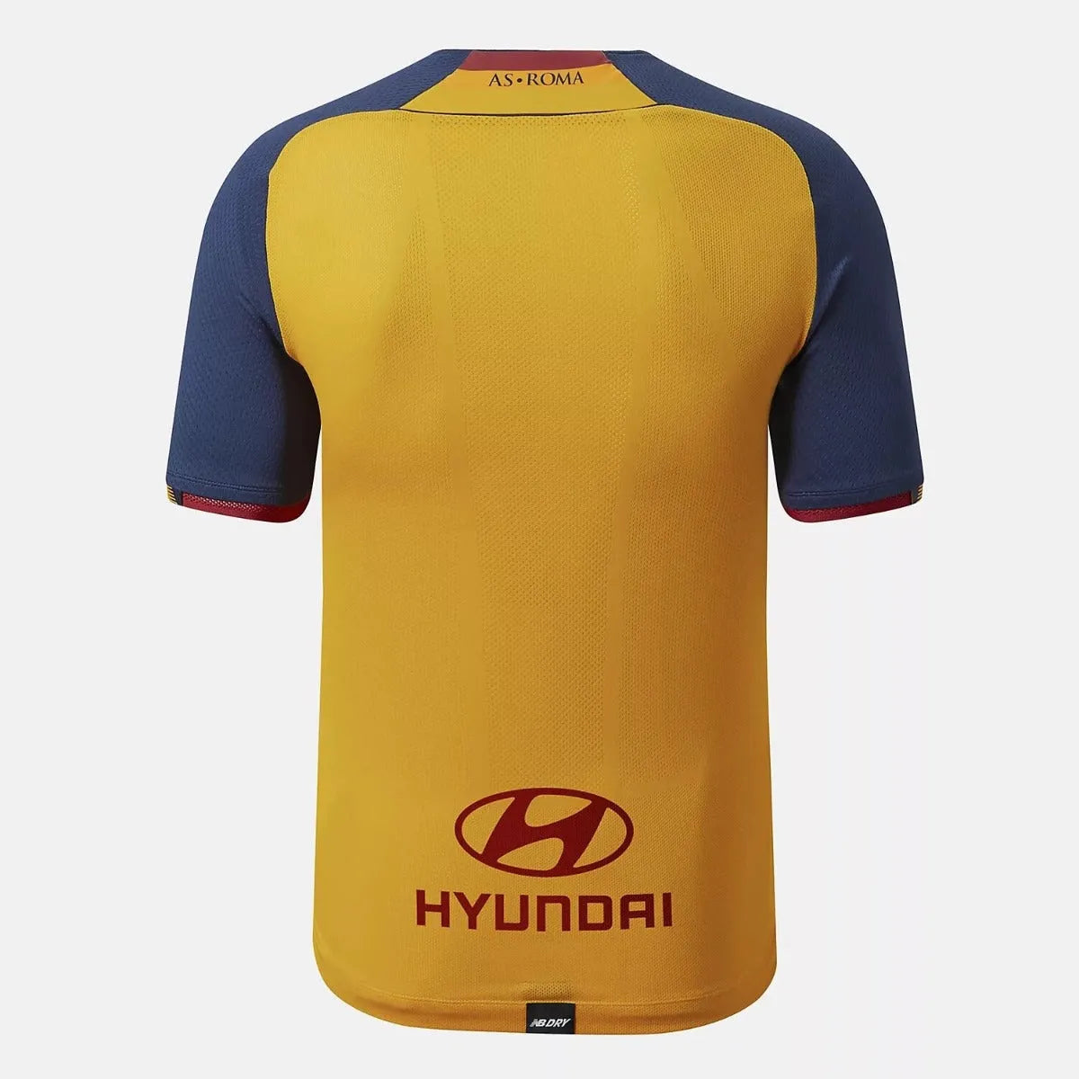 New Balance 2021-22 Roma Third Jersey - Yellow-Navy (Back)
