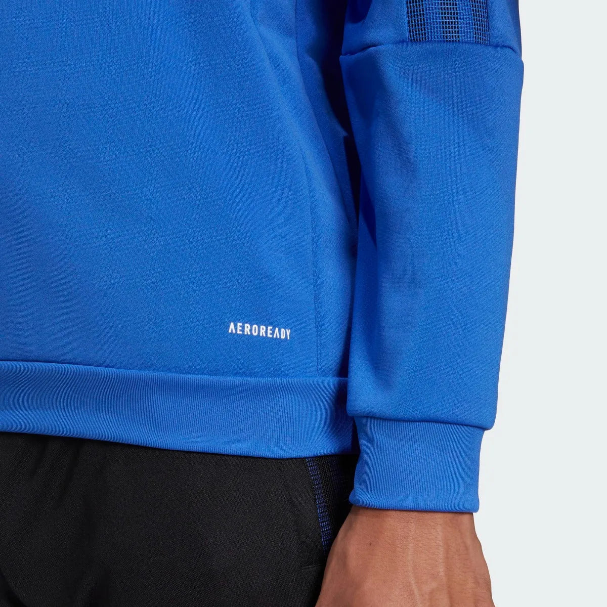 adidas 21-22 Real Madrid Track Hoodie - Hi Res Blue (Detail 2)