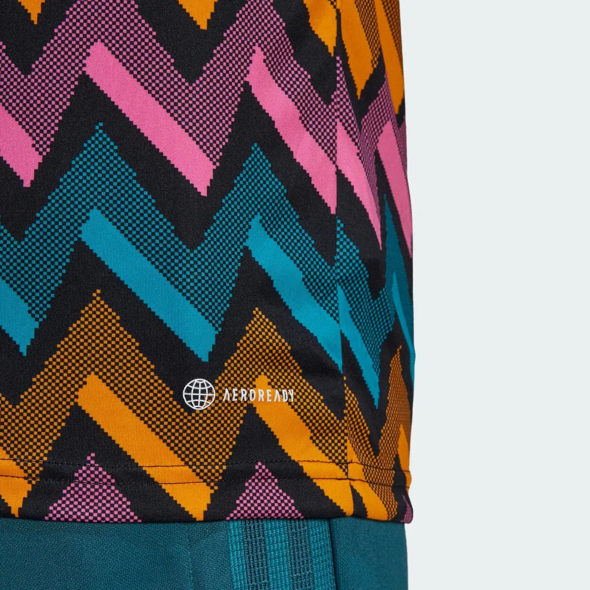 adidas 21-22 Juventus Pre-Match Jersey - Black-Pink-Orange-Aqua (Detail 2)