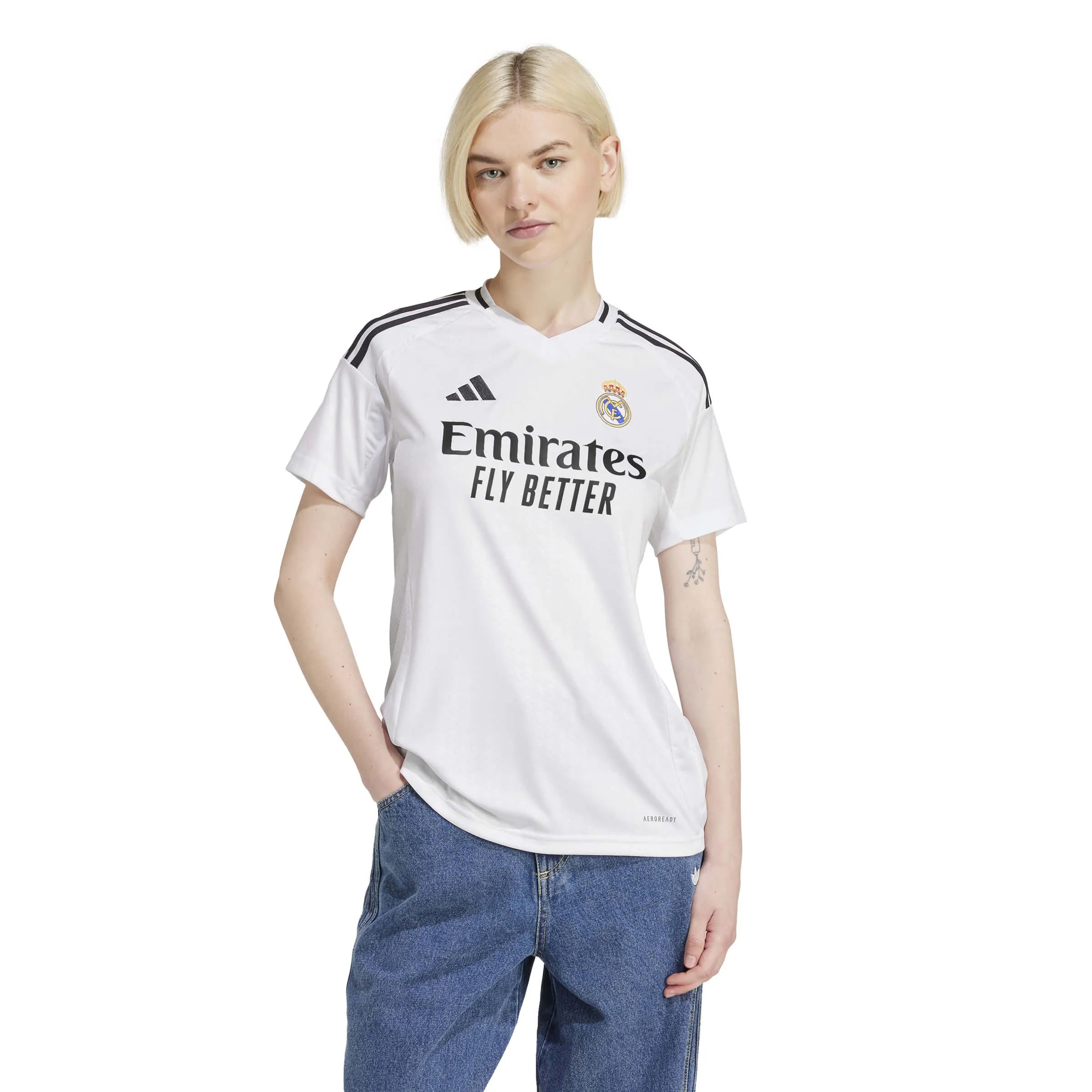 adidas 2024-25 Real Madrid Women's Stadium Home Jersey (Model - Front)