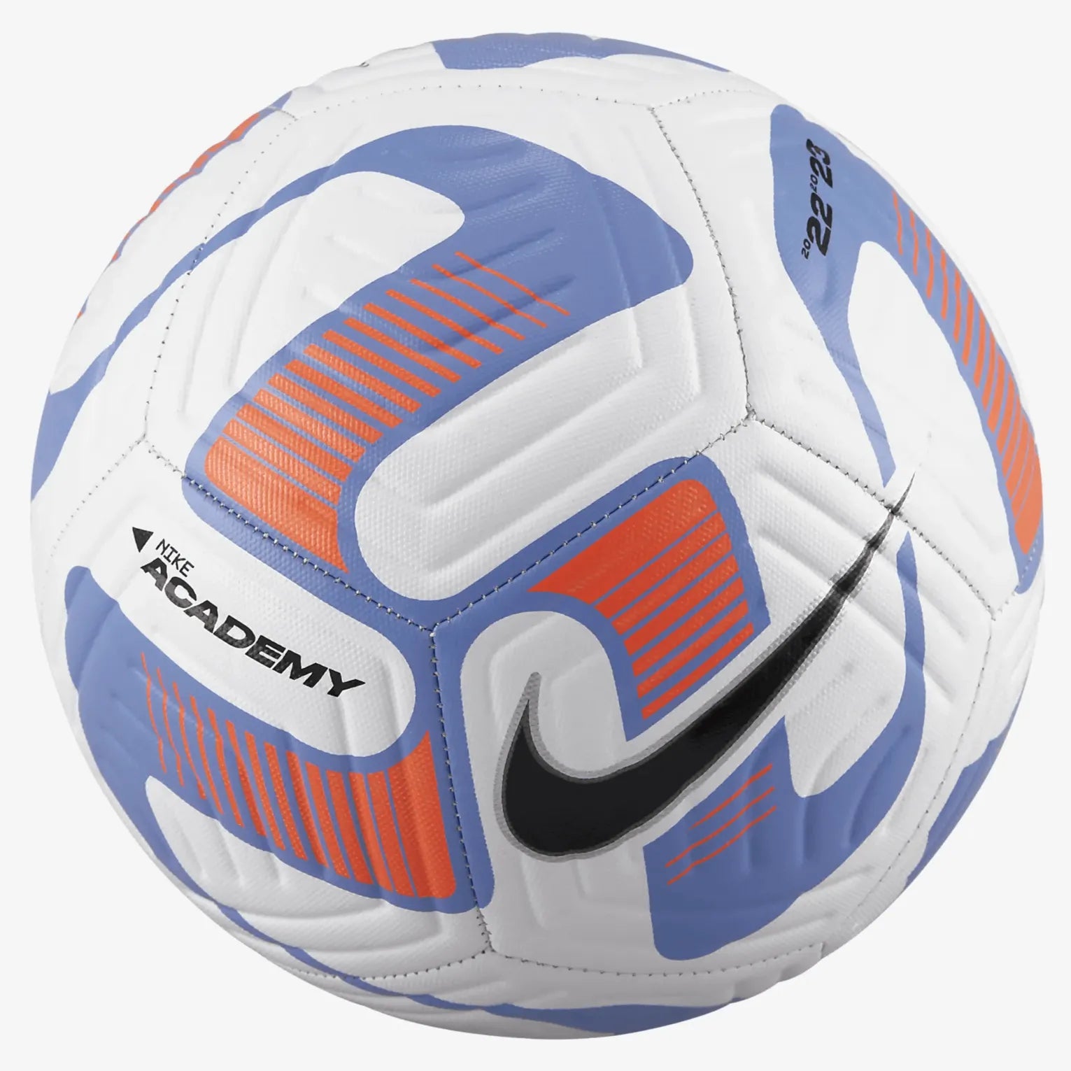 Nike FA22 Academy Soccer Ball - White-Light Thistle-Black (Front)