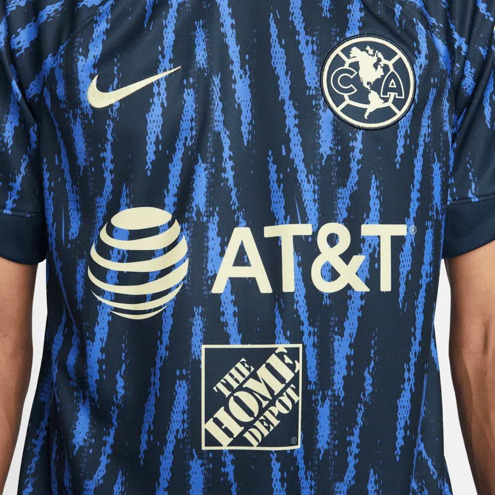 Nike 2022-23 Club America Away Jersey - Armory Navy-Lemon (Detail 1)