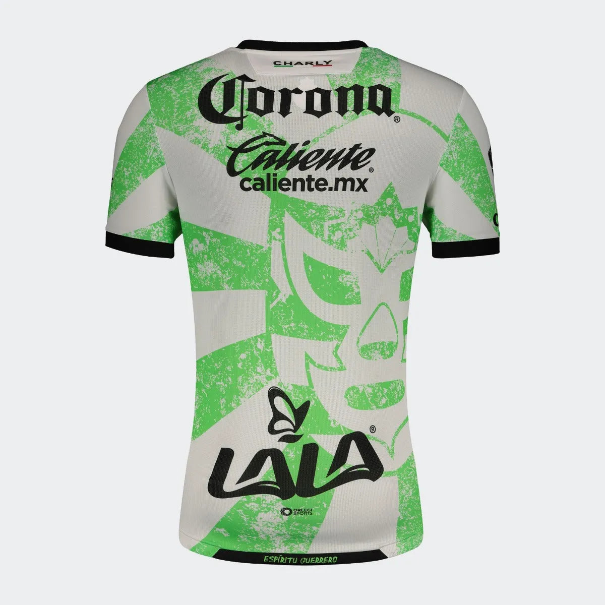 Charly 2021-22 Santos Laguna Third Jersey - White-Green (Back)