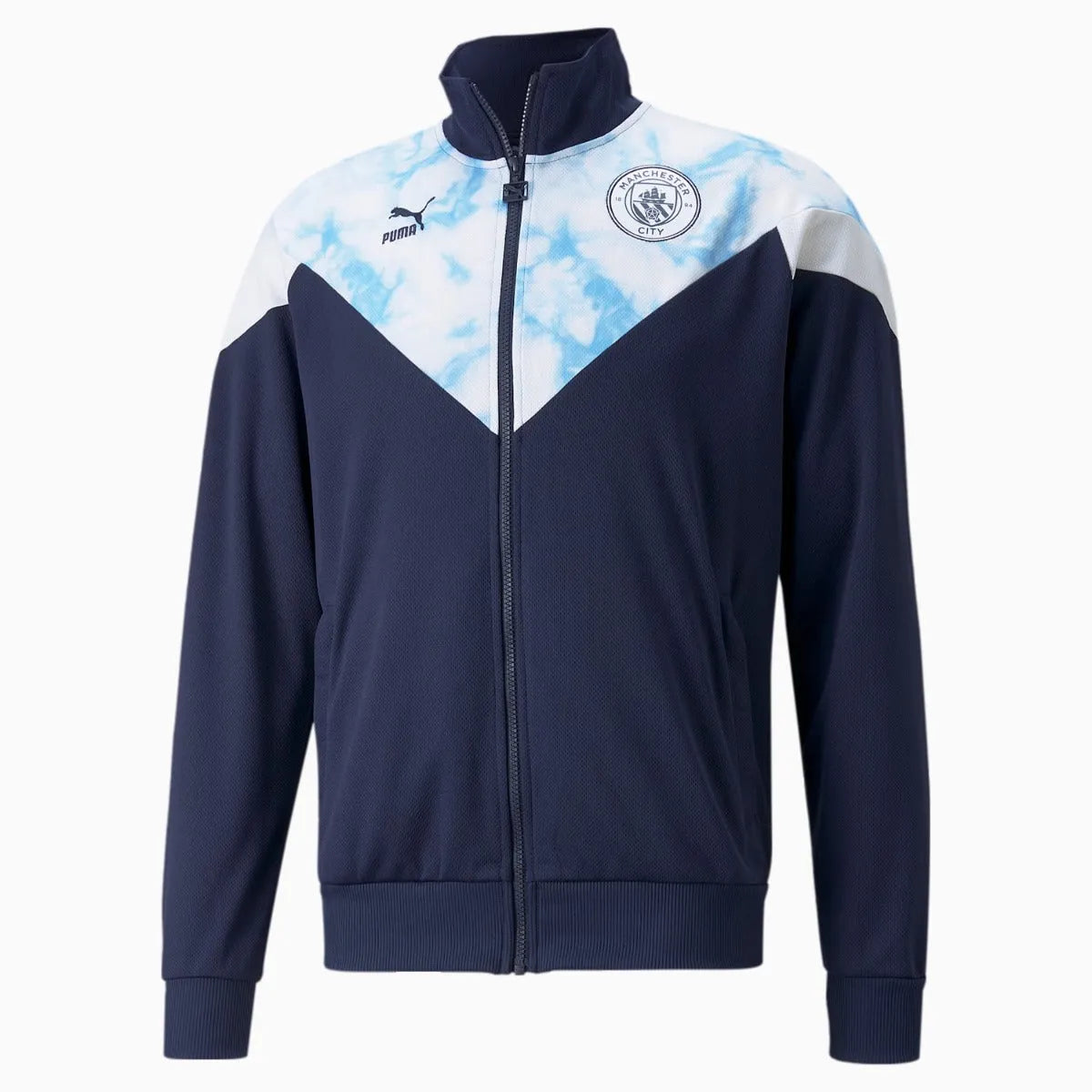 Puma 2022 Manchester City Iconic Track Jacket - Navy-White (Front)