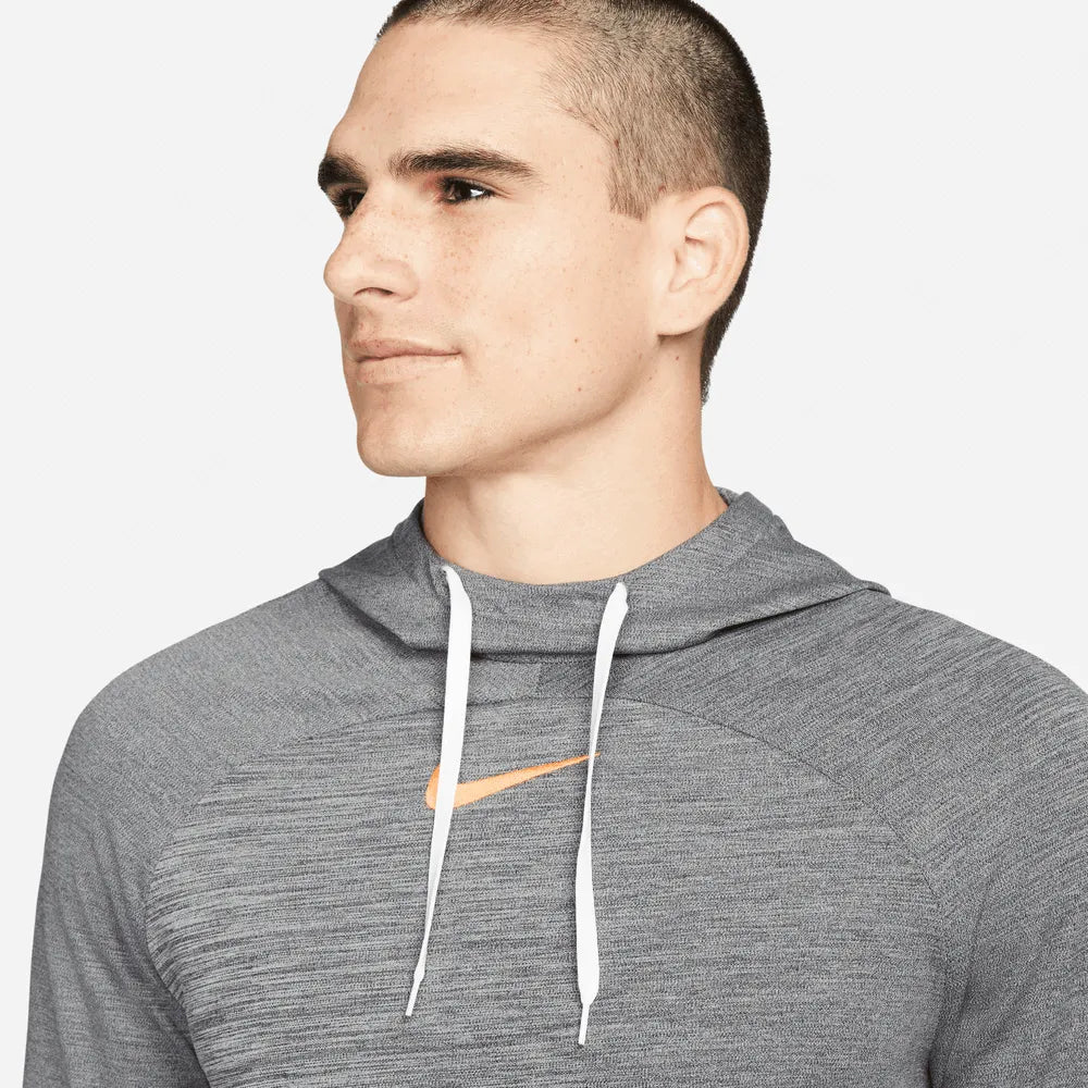 Nike Dri-Fit Academy Pullover Football Hoodie - Black-Sunset Glow (Detail 1)