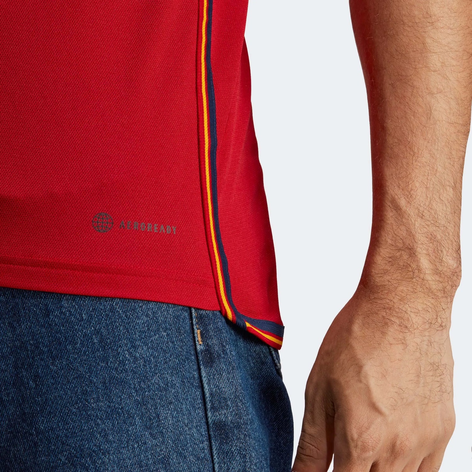 adidas 2022-23 Spain Home Jersey Red-Navy (Detail 3)