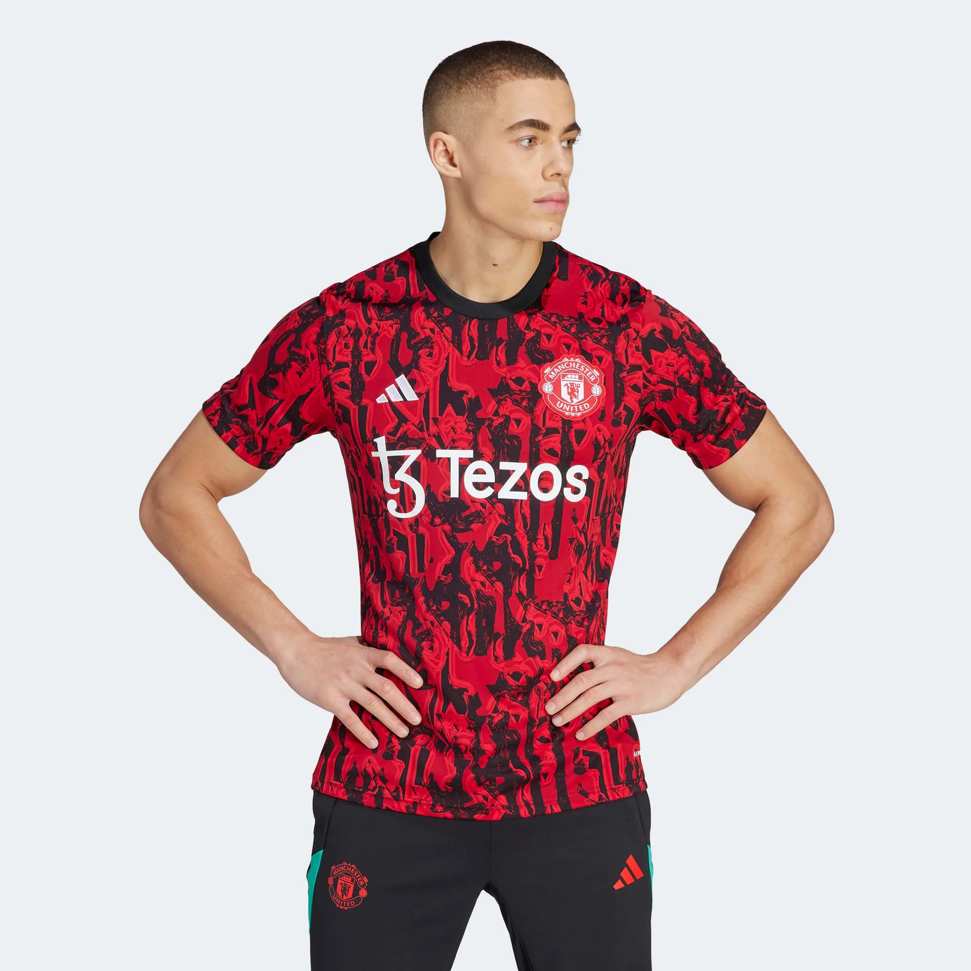 adidas 2023-24 Manchester United Men's Pre-Match Jersey (Model - Front)
