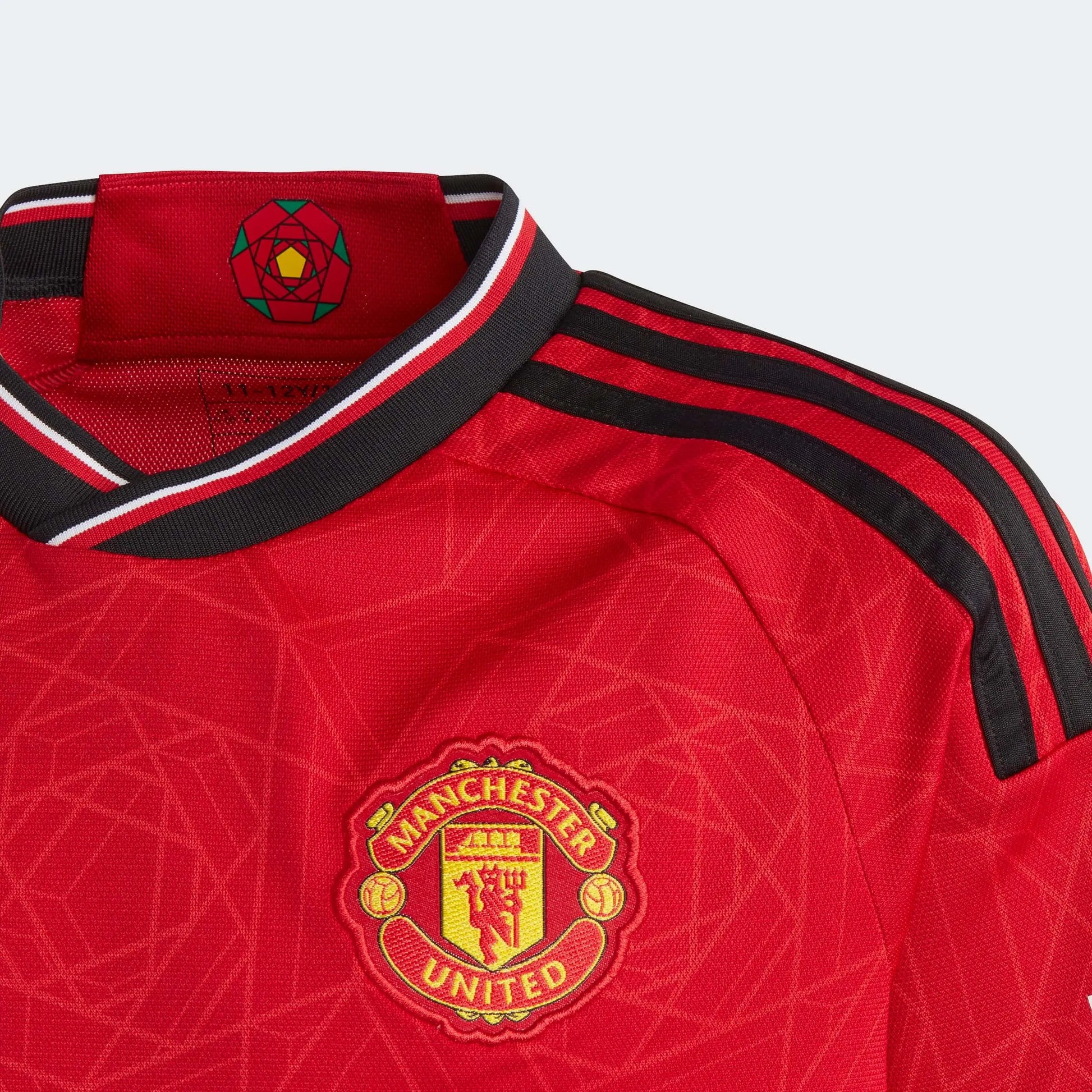 adidas 2023-24 Manchester United Youth Home Jersey (Detail 1)