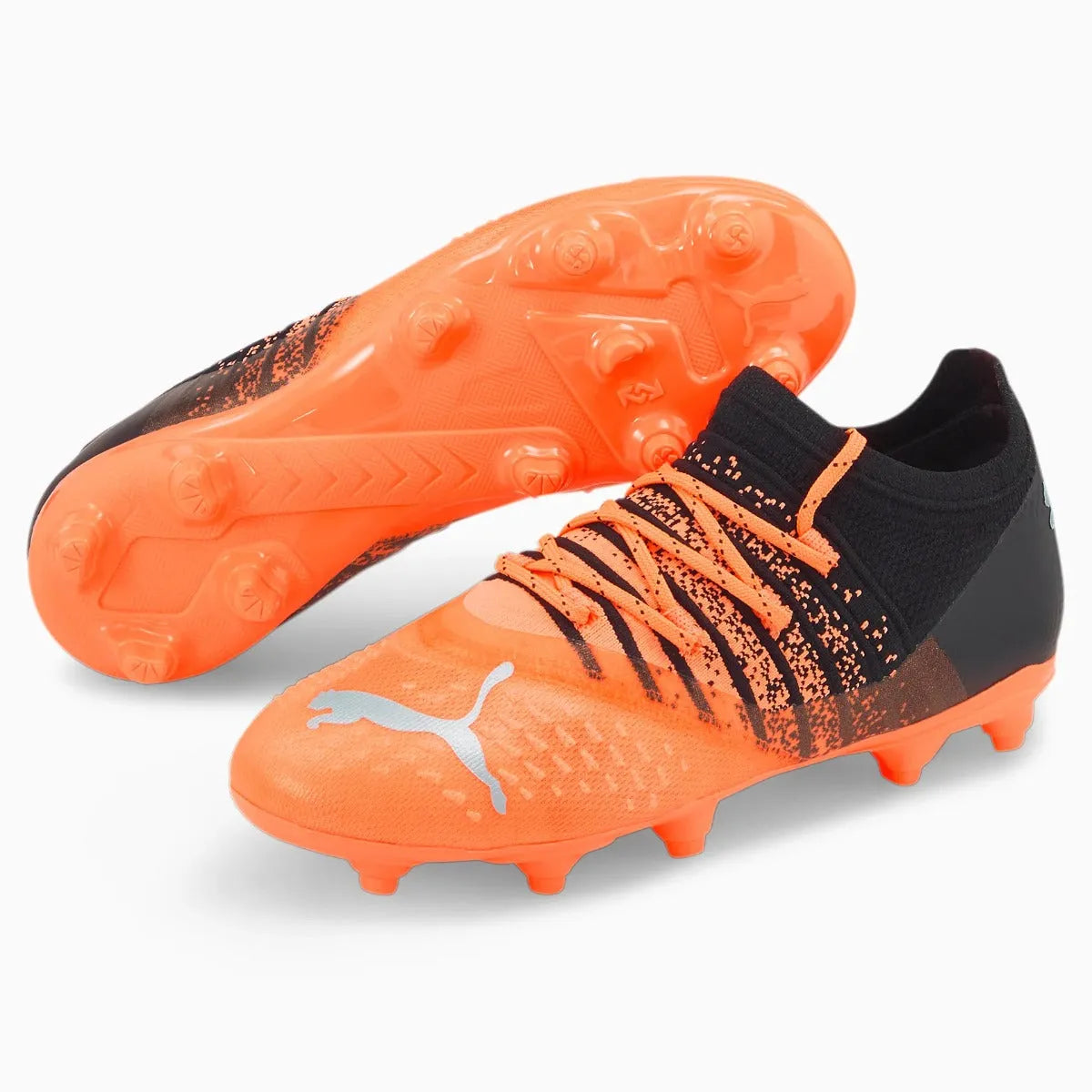 Puma Kids Future 2.3 FG AG Neon Citrus Silver Black
