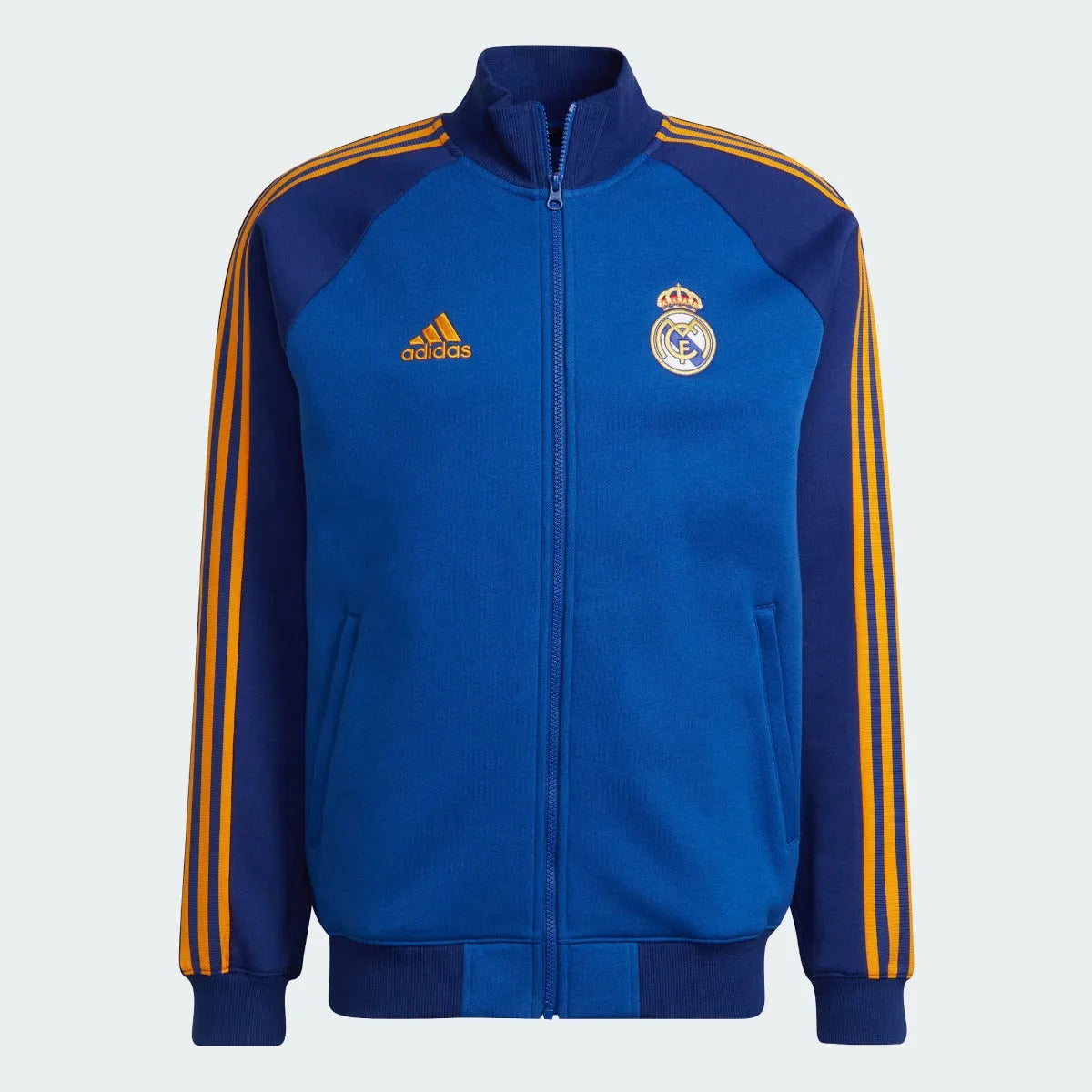 Adidas 2022 Real Madrid Anthem Jacket - Pride Ink-Victory Blue (Front)