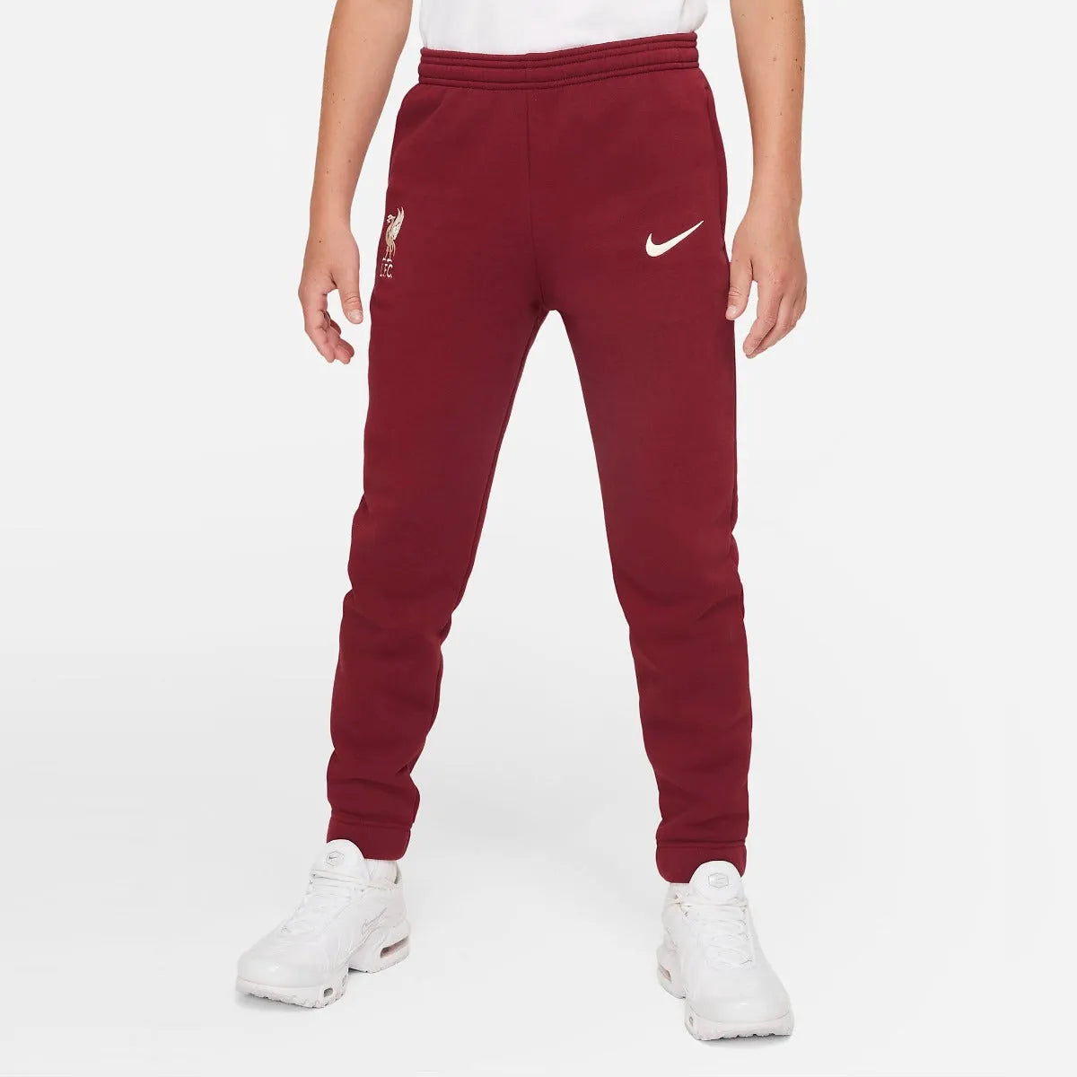 Nike 2021-22 Liverpool Youth Fleece Pants - Team Red (Model - Front)