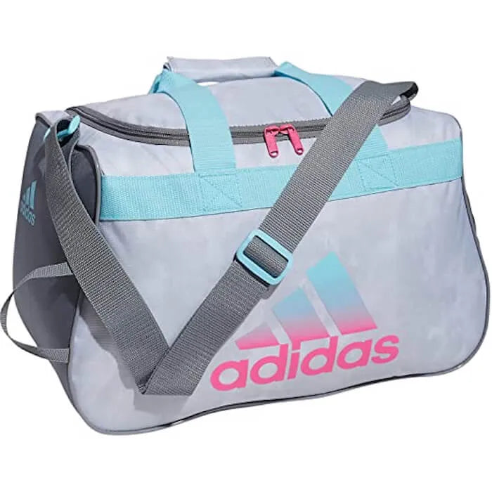 Adidas Diablo Small Duffel Bag Stone Wash White-Bliss Blue (Front)