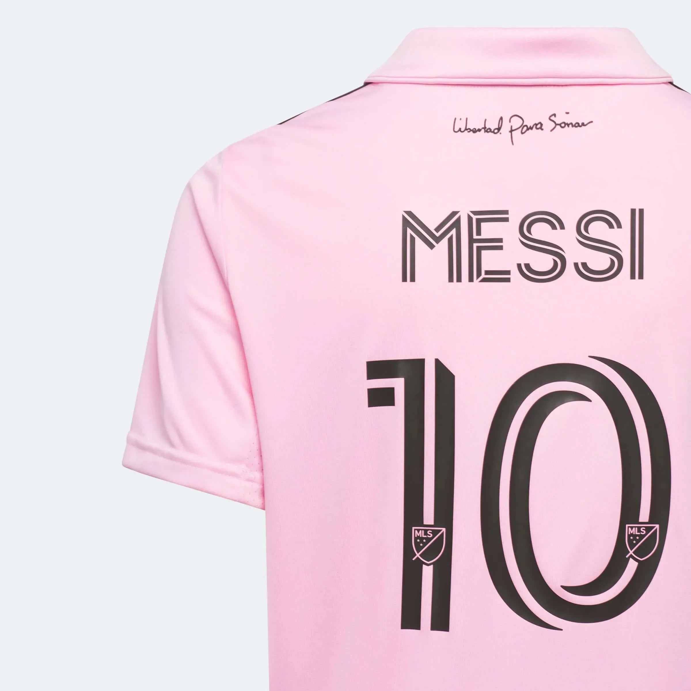 adidas 2023-24 Inter Miami Youth Messi #10 Stadium Home Jersey (Detail 3)