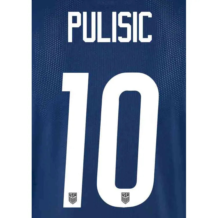 USA 2020/21 Away Pulisic #10 Youth Jersey Name Set (Main)