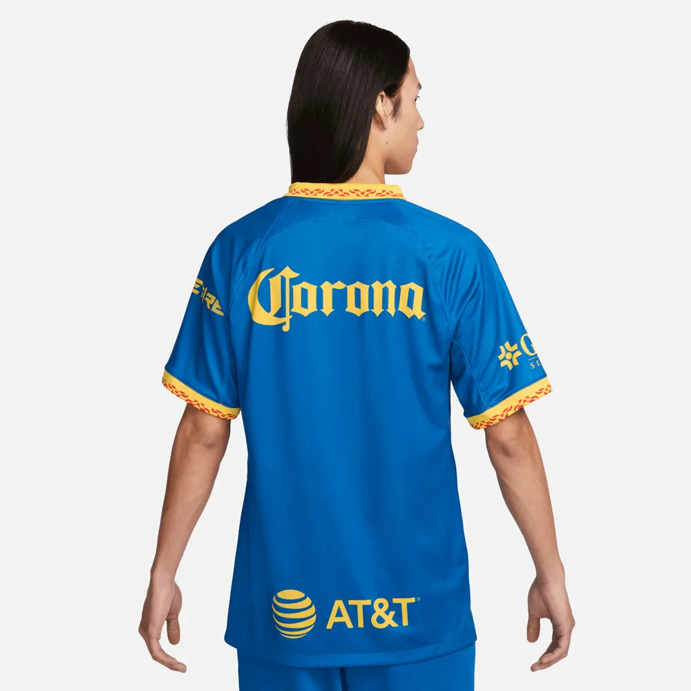 Nike 2023-24 Club America Men's Stadium Away Jersey (Model - Back)