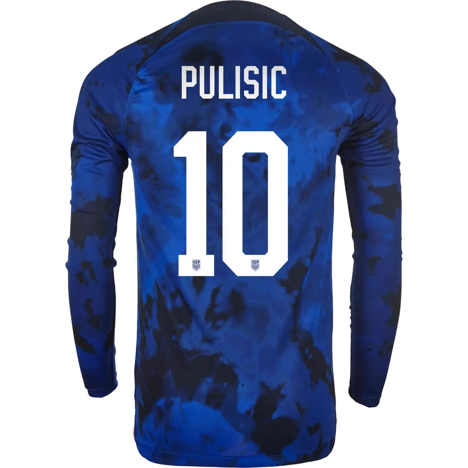 Nike 2022-23 USA Long Sleeve Away Jersey - Bright Blue-White