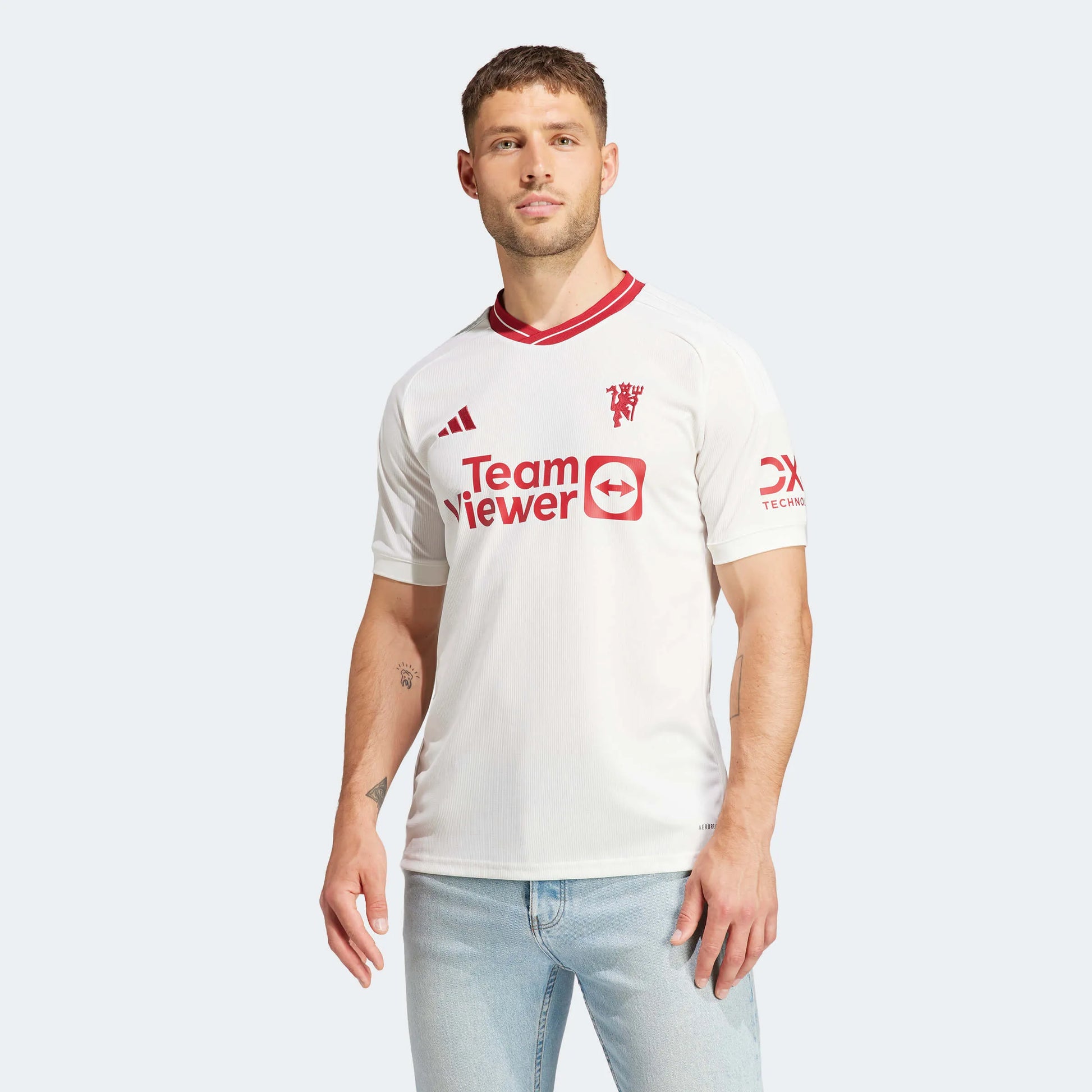 adidas 2023-24 Manchester United Men's Stadium Third Jersey (Model - Front)