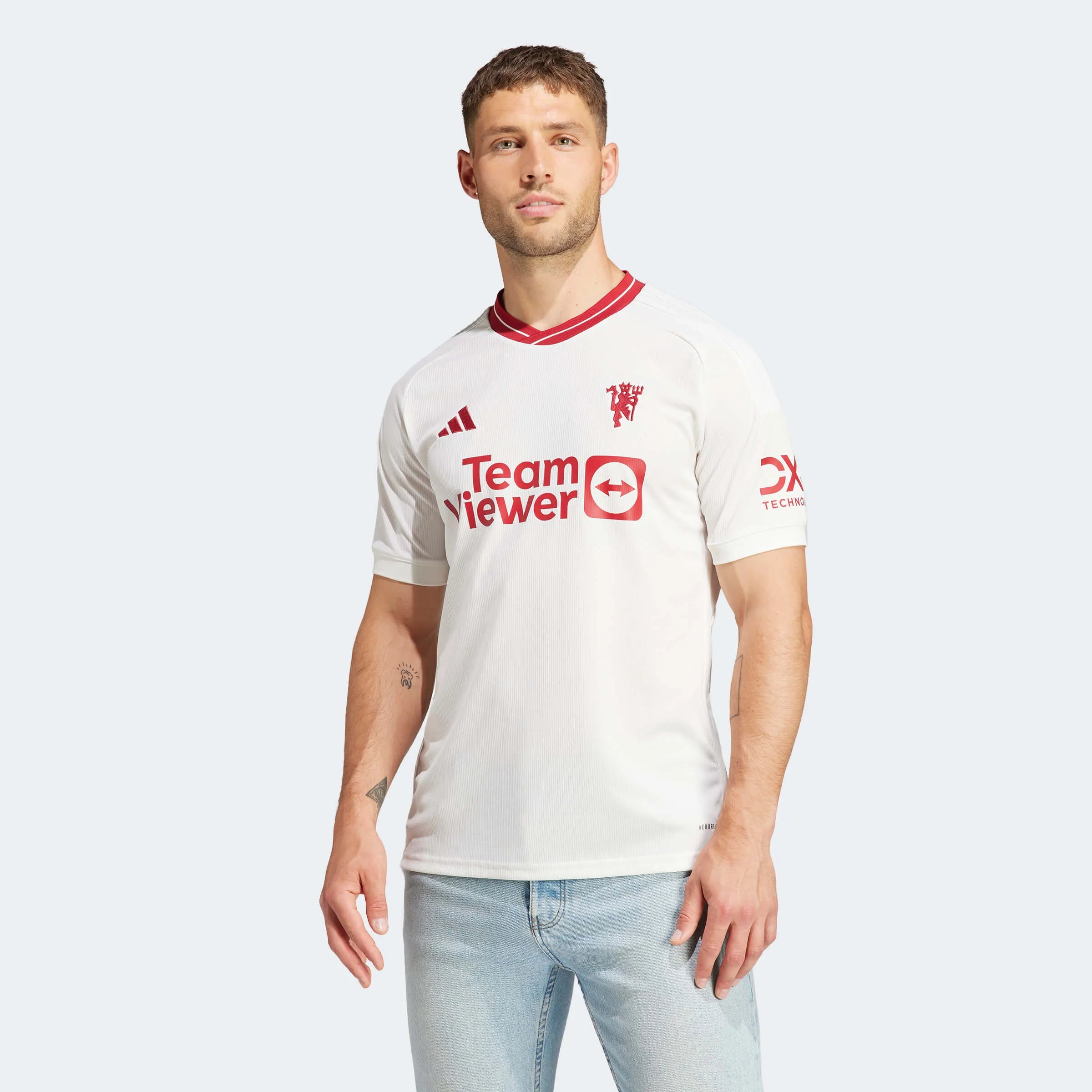 adidas 2023-24 Manchester United Men's Stadium Third Jersey (Model - Front)