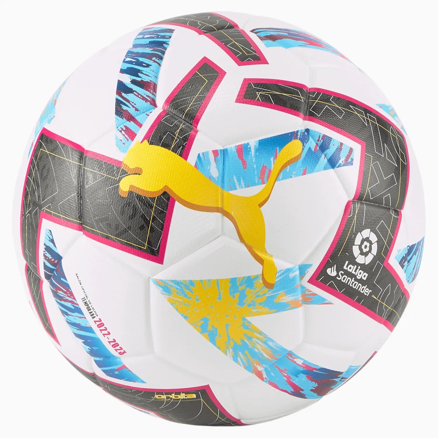 Puma 2022-23 Orbita La Liga 1 FIFA Quality Ball - White-Blue (Front)