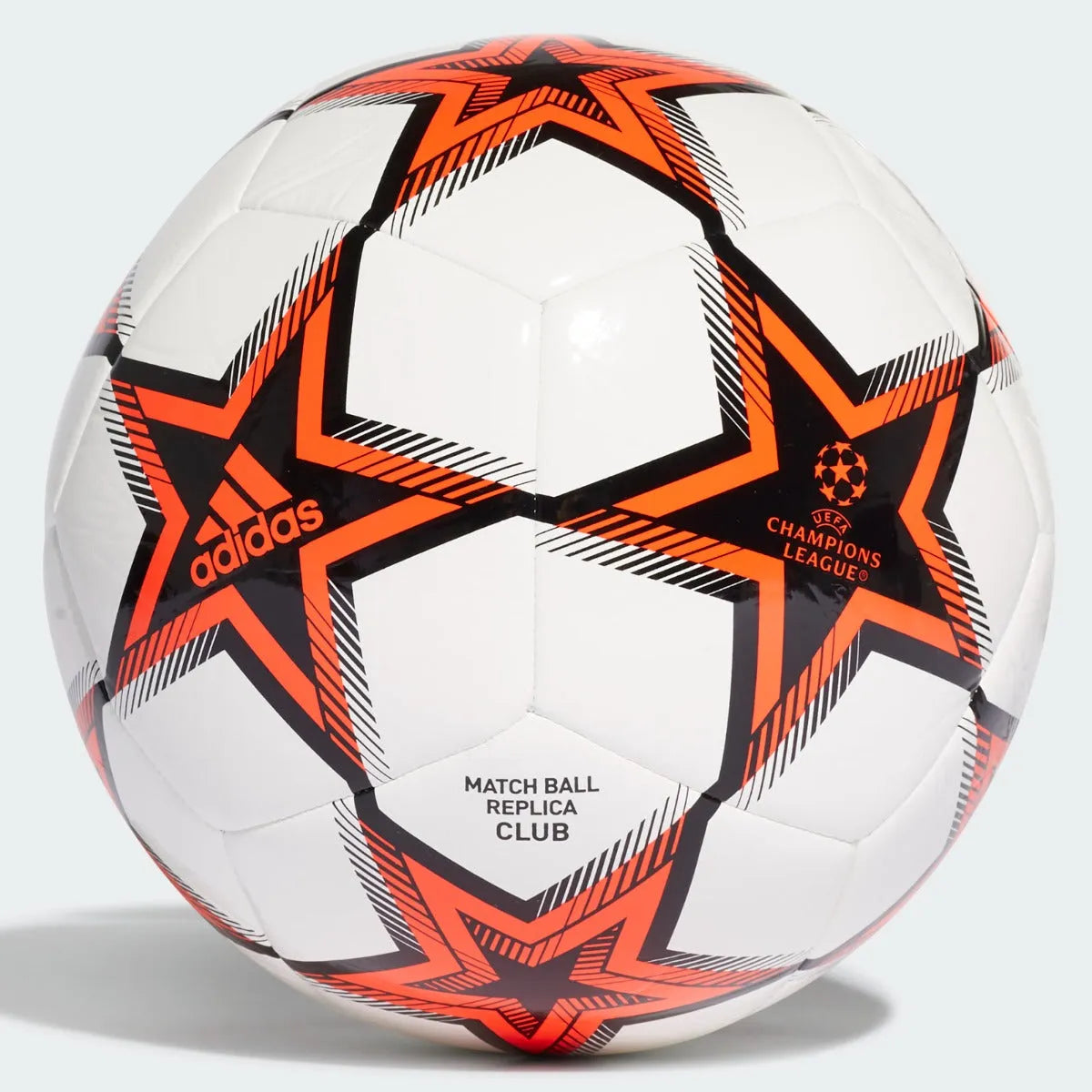 Adidas UCL Pyrostorm Club Ball - White-Red-Black (Front)