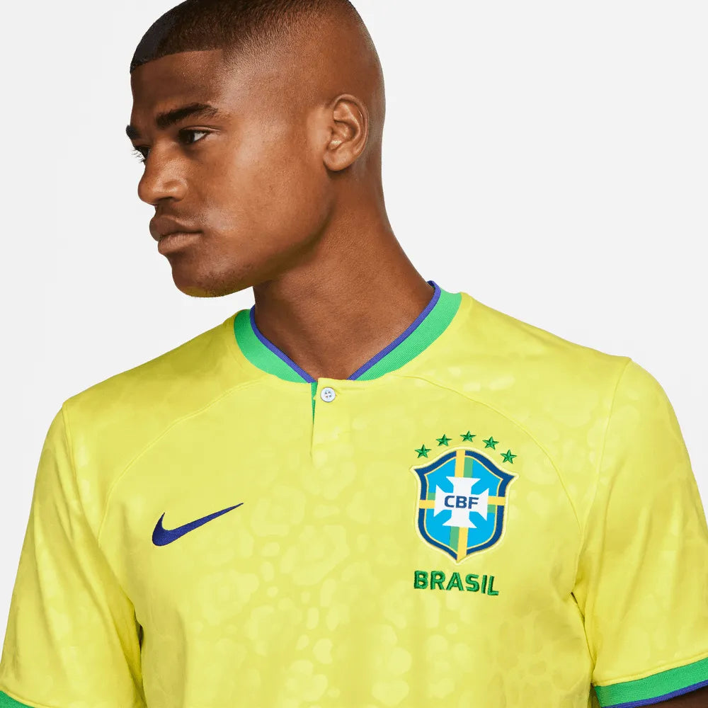 Nike 2022-23 Brazil Home Jersey - Yellow (Detail 1)
