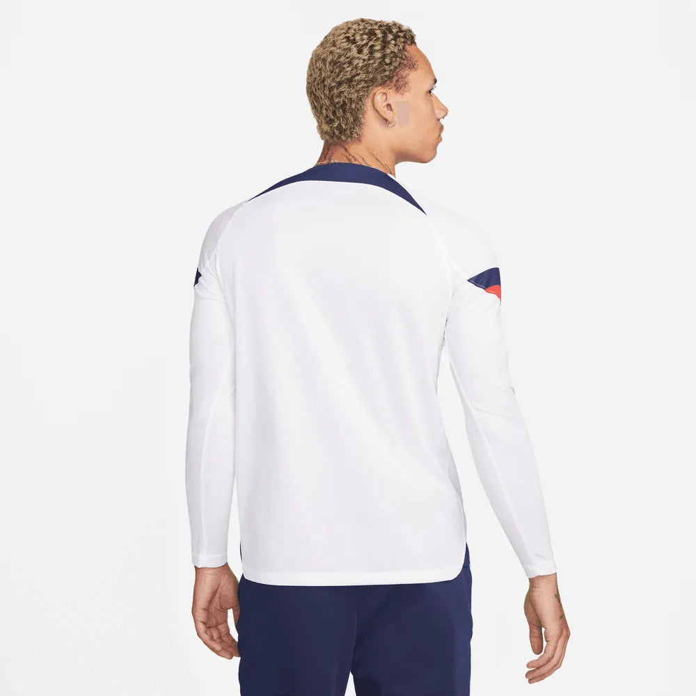 Nike 2022-23 USA Home Long Sleeve Jersey White-Loyal Blue (Model - Back)