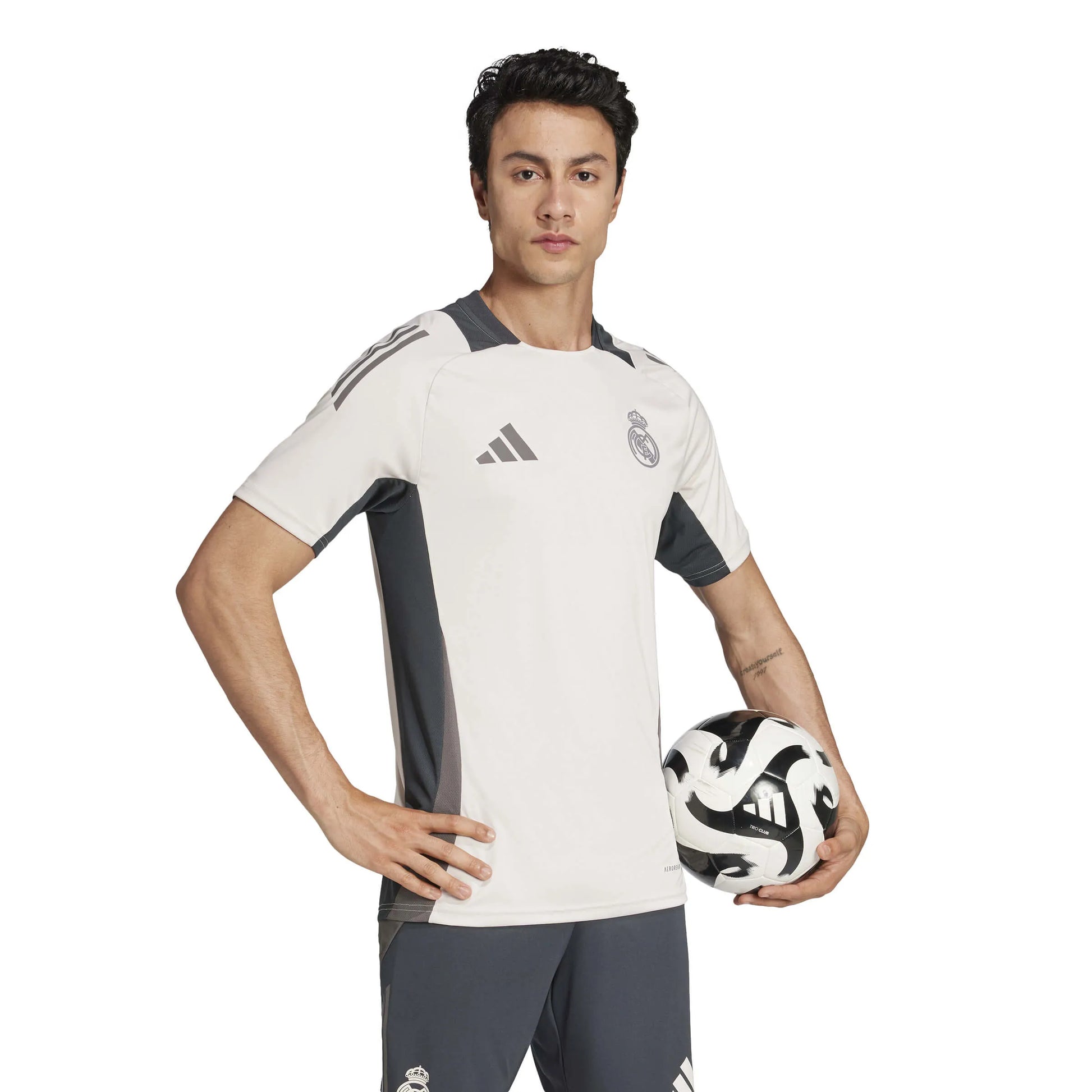 adidas 2024-25 Real Madrid Men's EU Training Jersey (Model - Side)