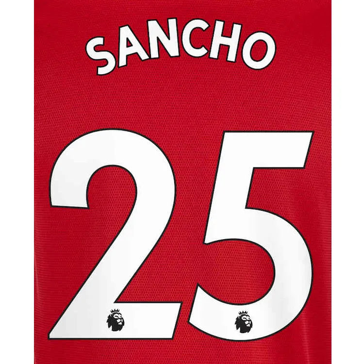 Man United 2019/22 Home  Sancho #25 Jersey Name Set-White (Main)