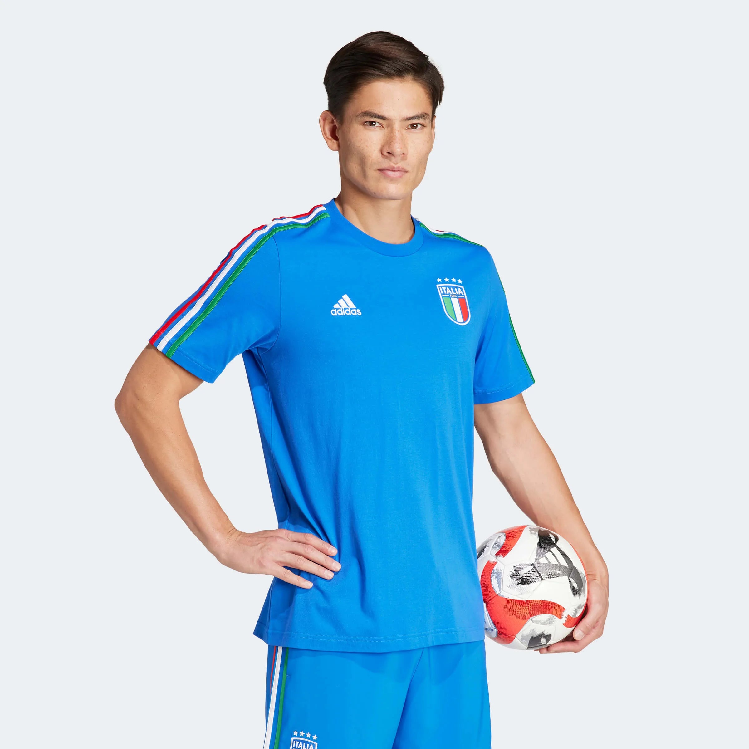 adidas 2024-25 Italy Men's DNA Tee (Model - Side)