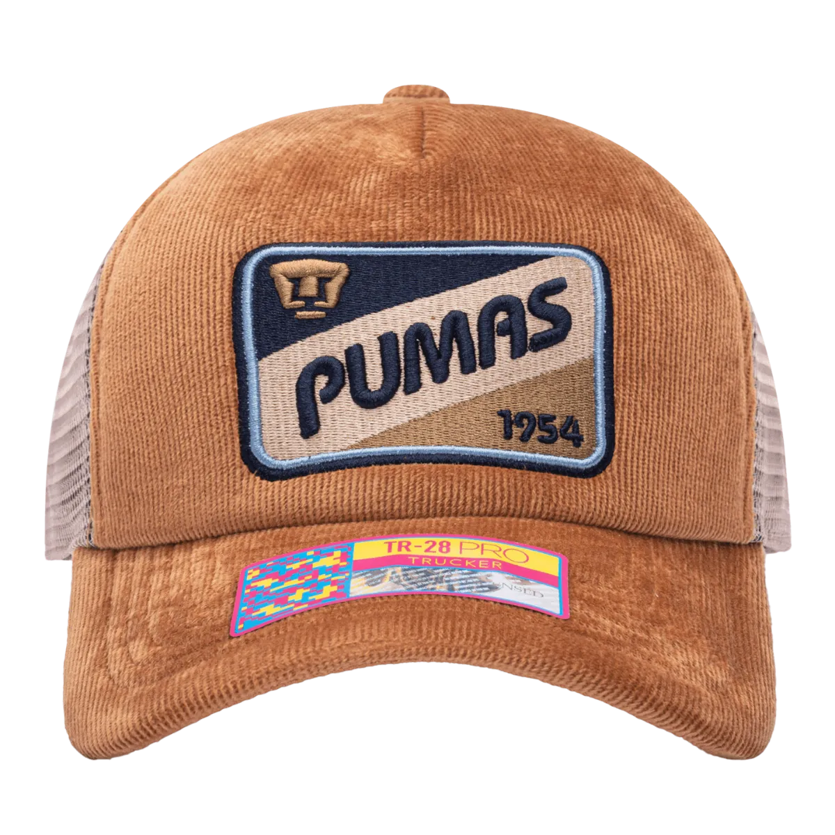 FI Collection Pumas Camionero Trucker Hat - Brown (Front)