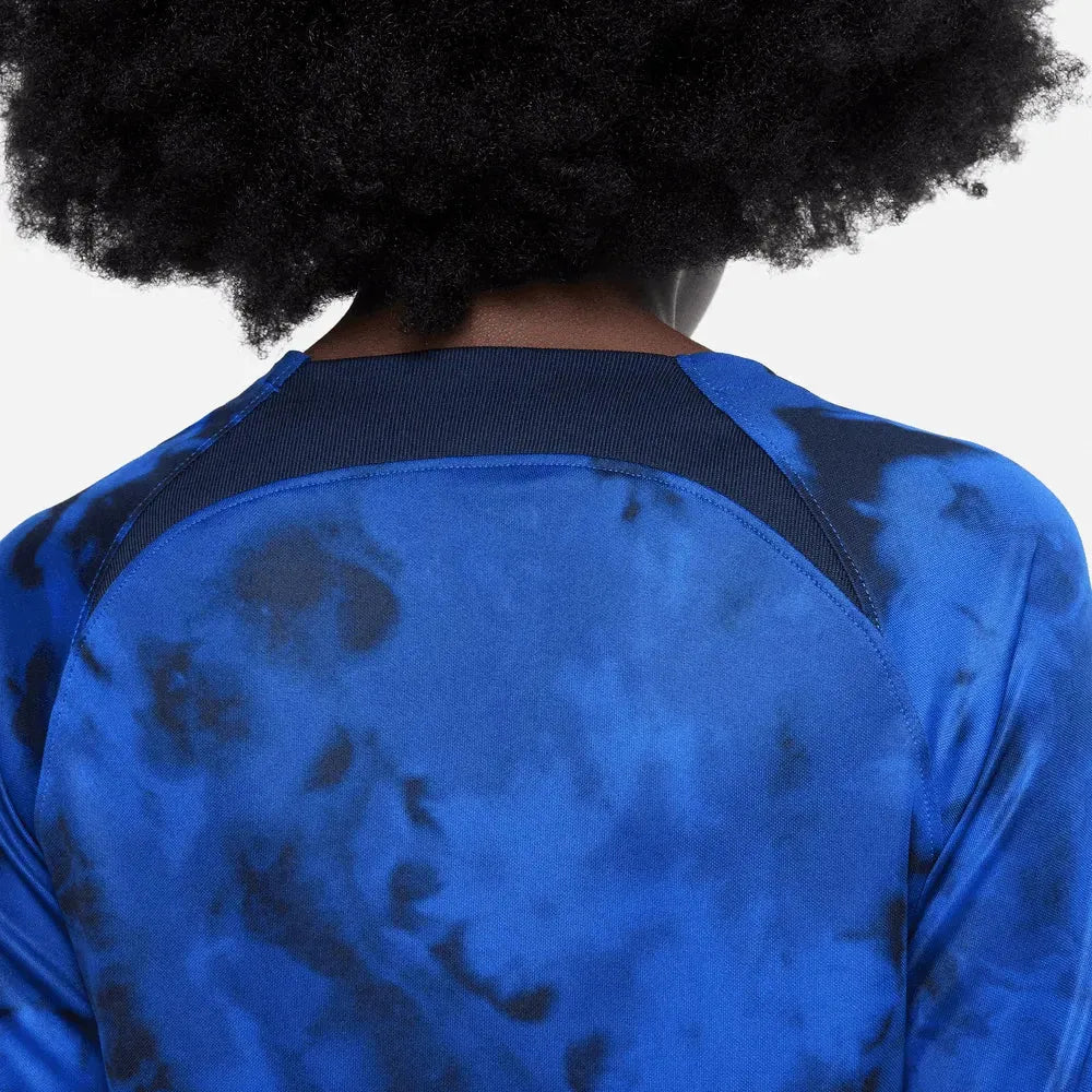 Nike 2022-23 USA Away Youth Jersey Bright Blue-Navy (Detail 2)