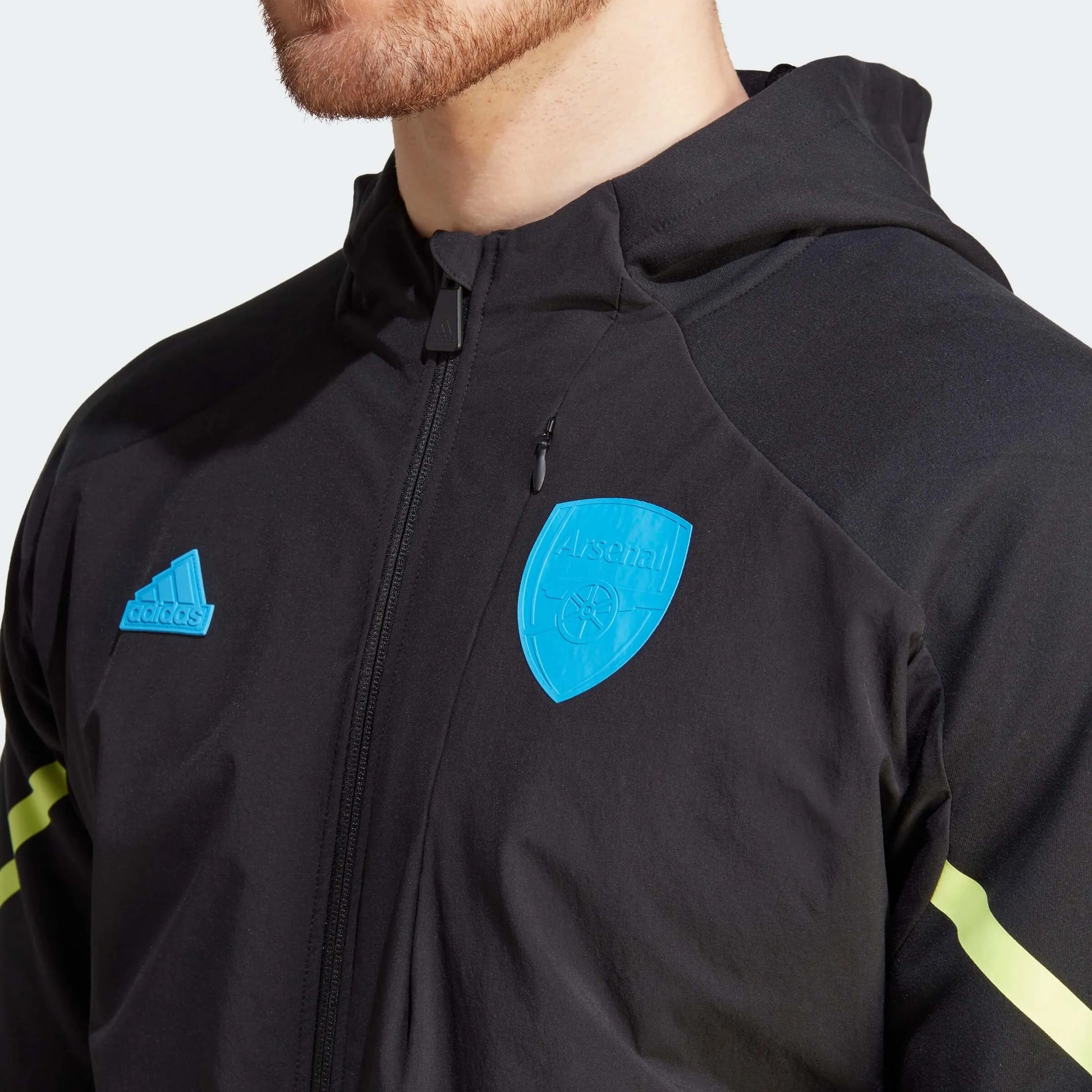 adidas 2023-24 Arsenal Men's D4GMD Full-Zip Hoodie (Detail 1)