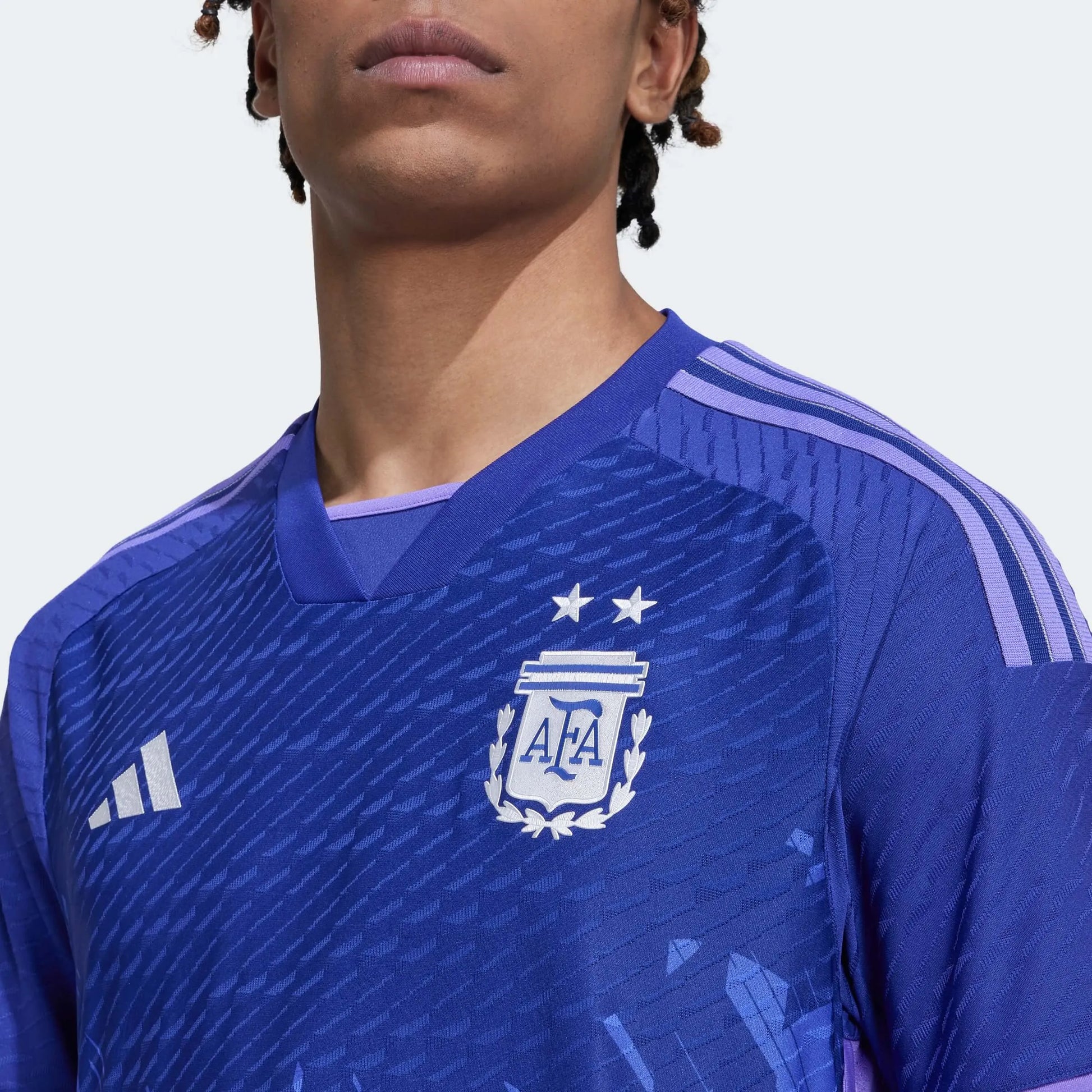 Adidas Argentina 2022-23 Away Authentic Jersey Purple Indigo-Purple (Detail 1)