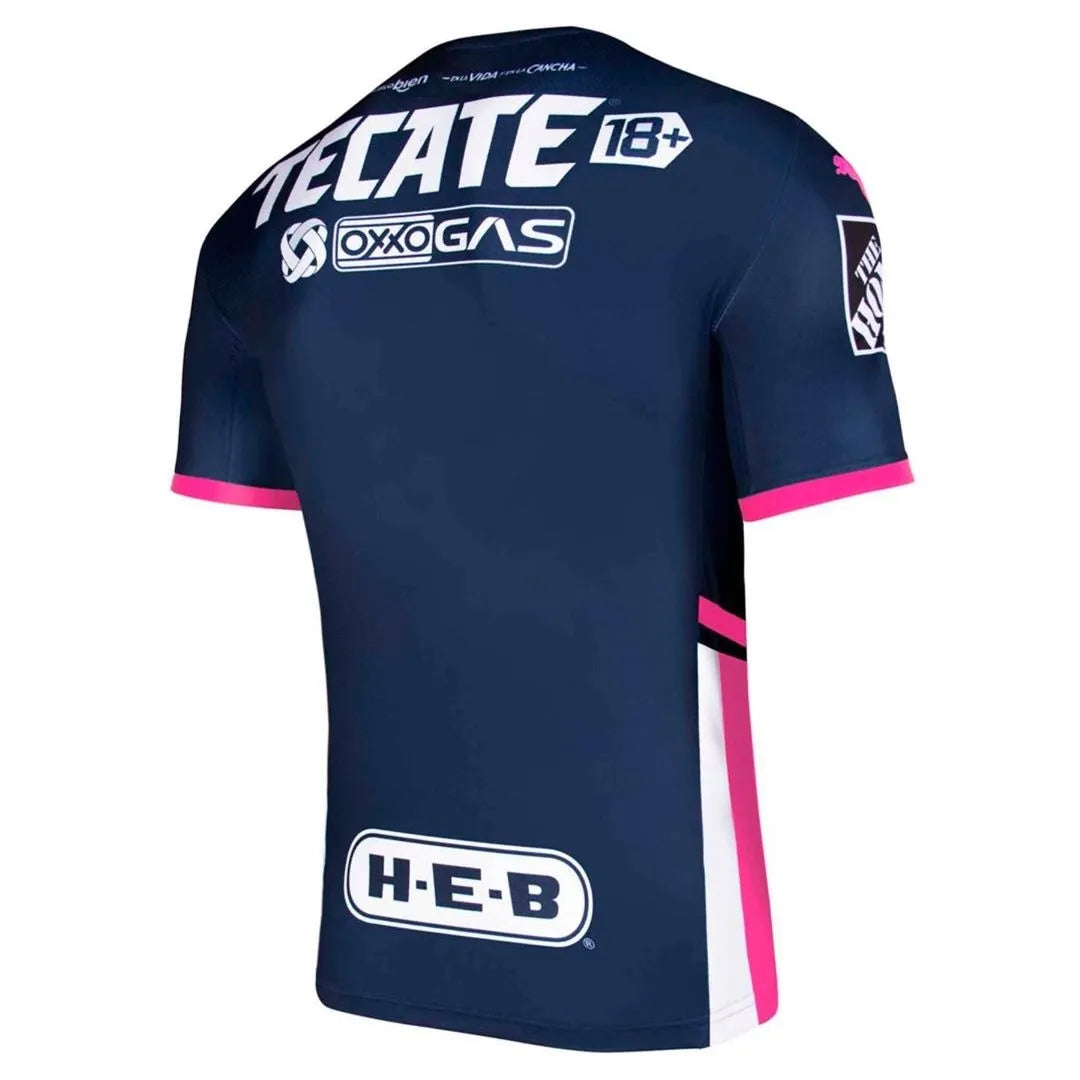 Puma 2021-22 Monterrey Breast Cancer Awareness jersey - Navy-Pink-White (Back)