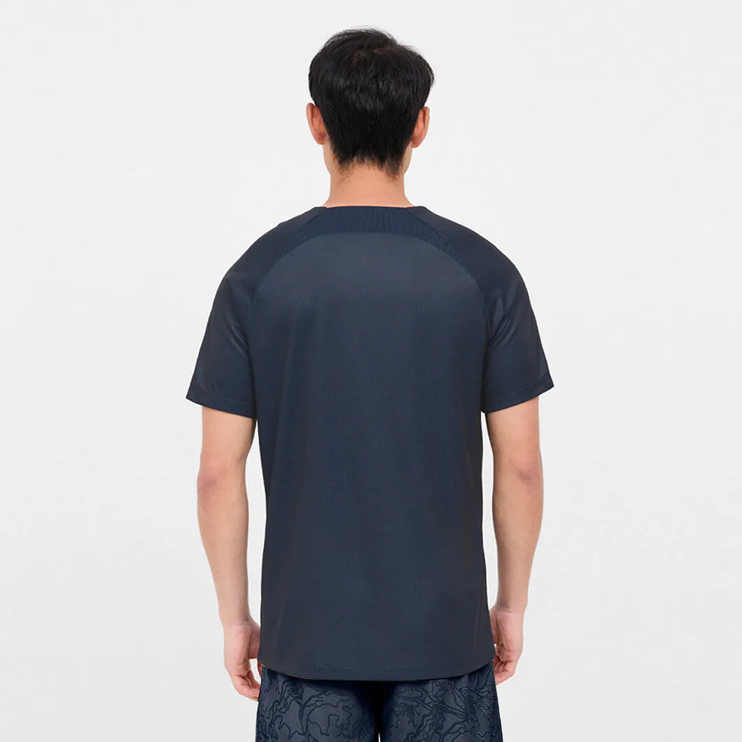Nike Barcelona 2022-23 Pre-Match SS Top Navy-Gold (Model - Back)