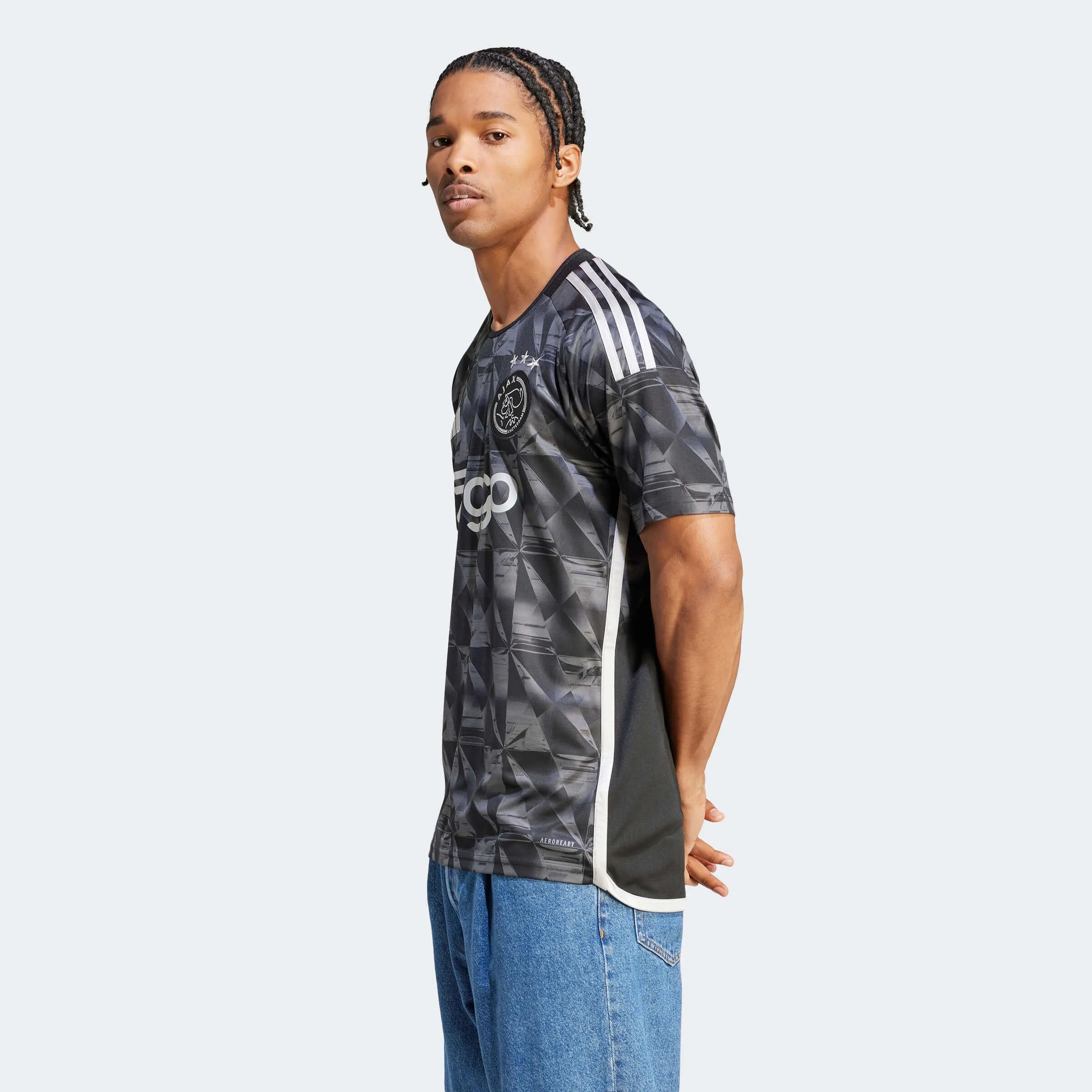 Adidas 2023-24 Ajax Men's Stadium 3rd Jersey (Model - Side)